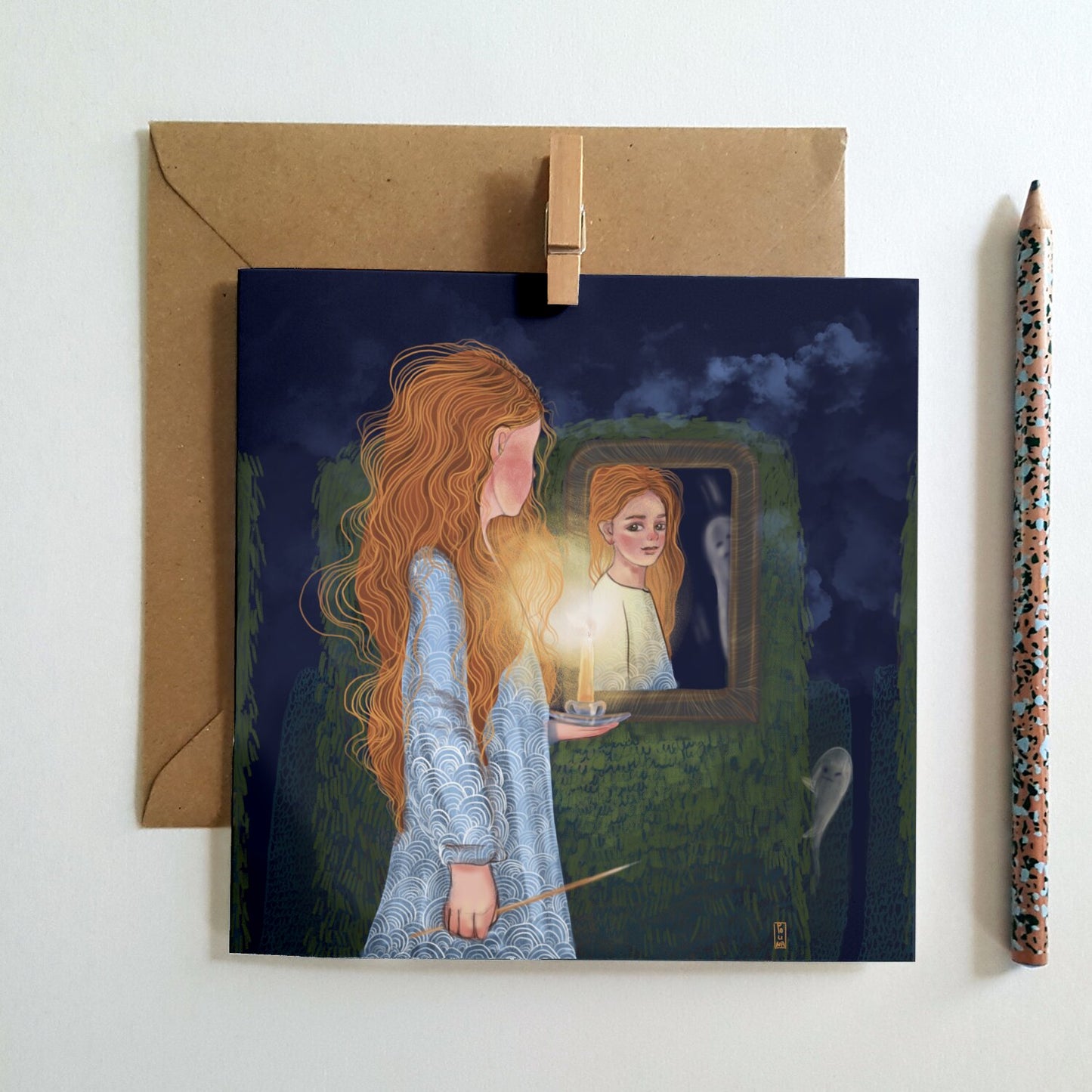 Postcard - Dawn, Two Lovers, Night and Day