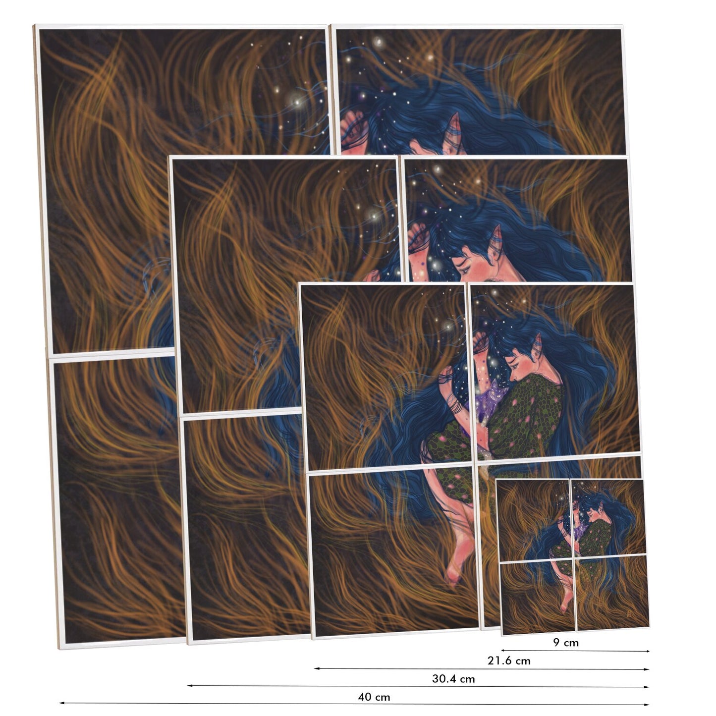 Ceramic Tiles - Dawn, Two Lovers, Night and Day