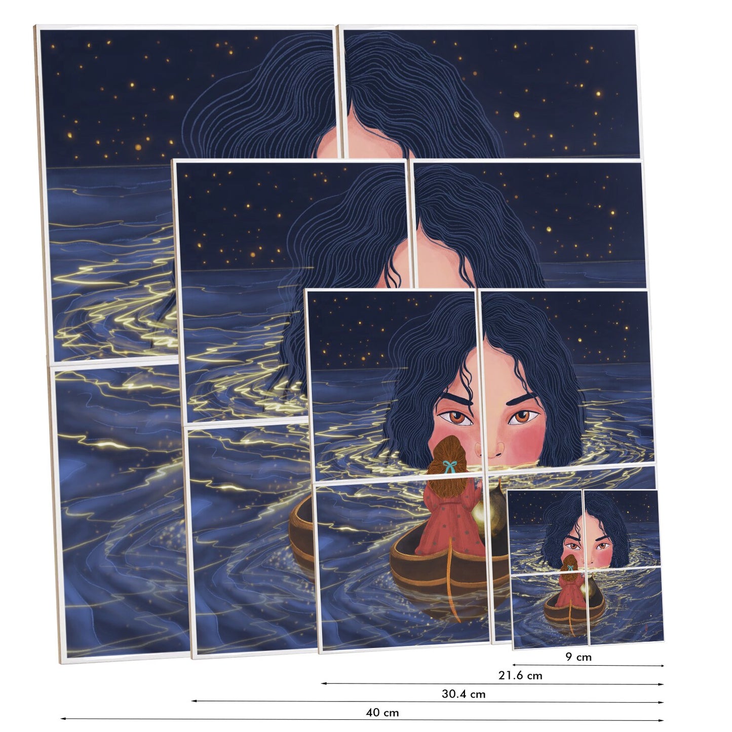 Ceramic Tiles - Dawn, Two Lovers, Night and Day