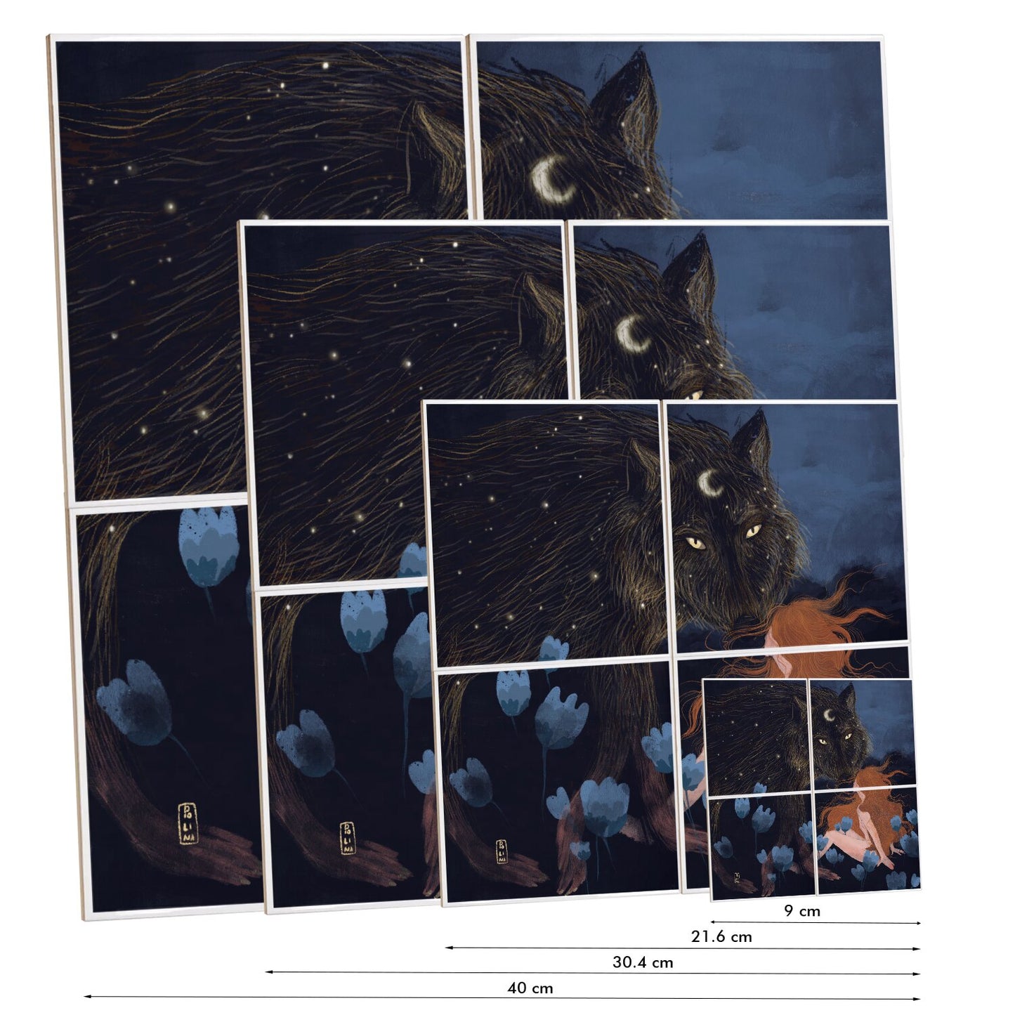 Ceramic Tiles - Dawn, Two Lovers, Night and Day