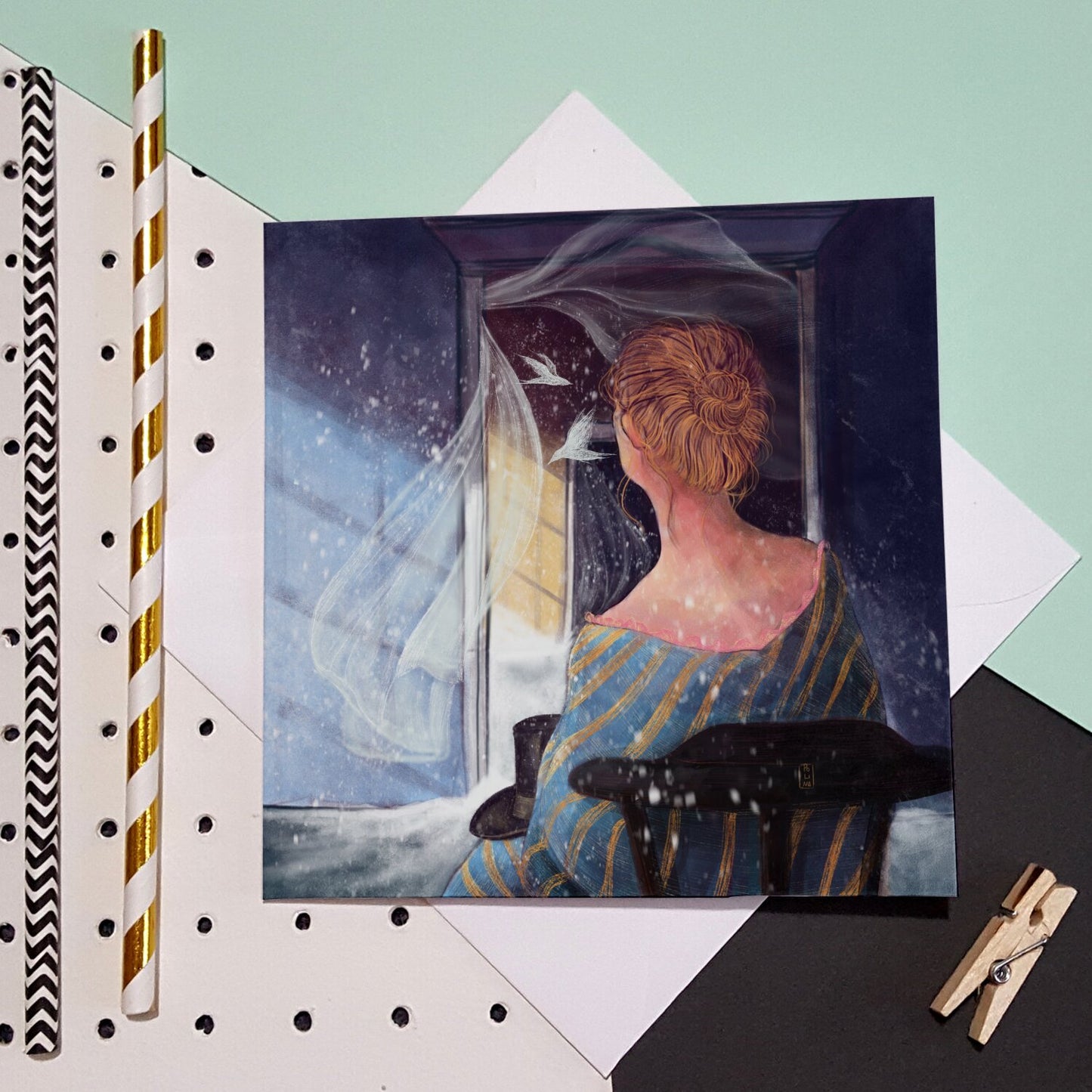 Carte postale - En attendant la Tempete