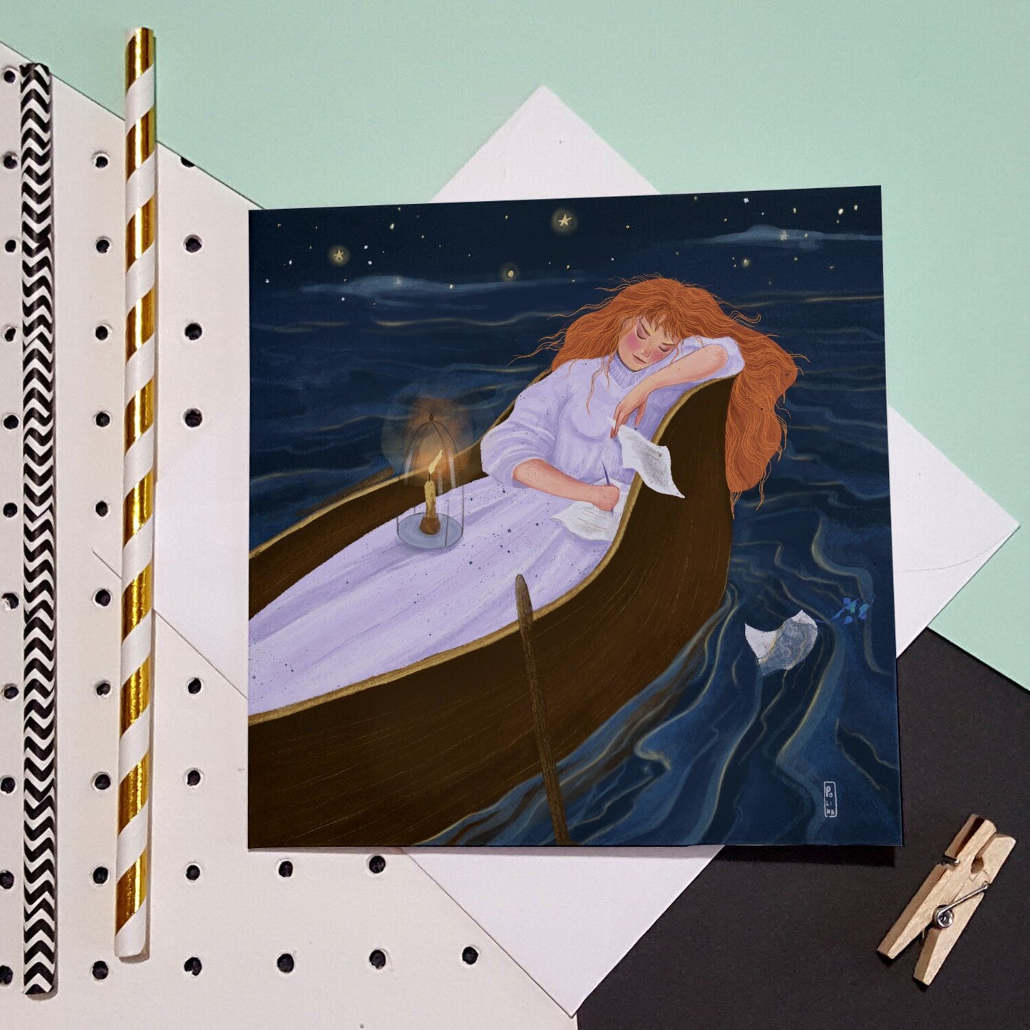 Carte postale - La barque des amoureux