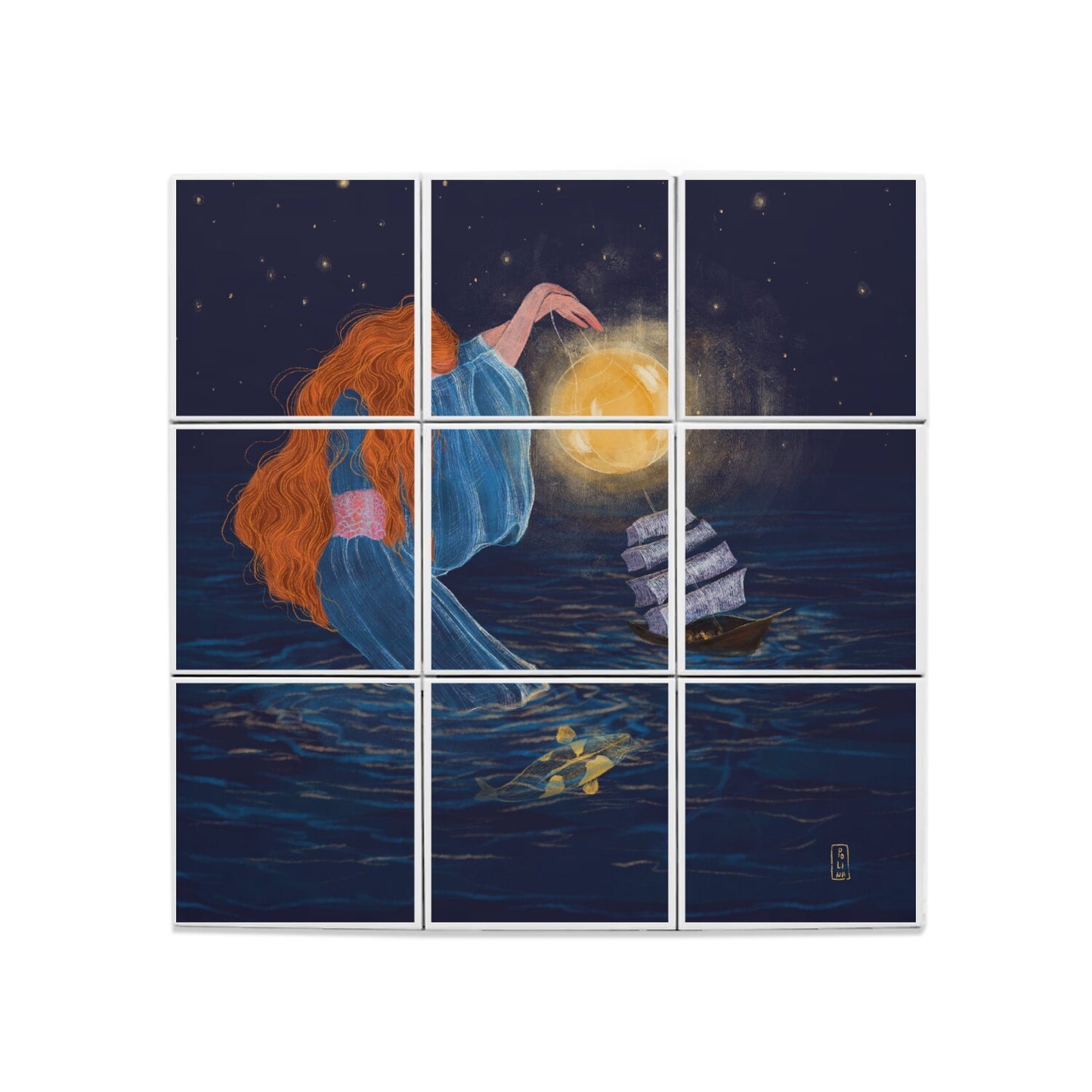 Ceramic Tiles - Dawn, Two Lovers, Night and Day