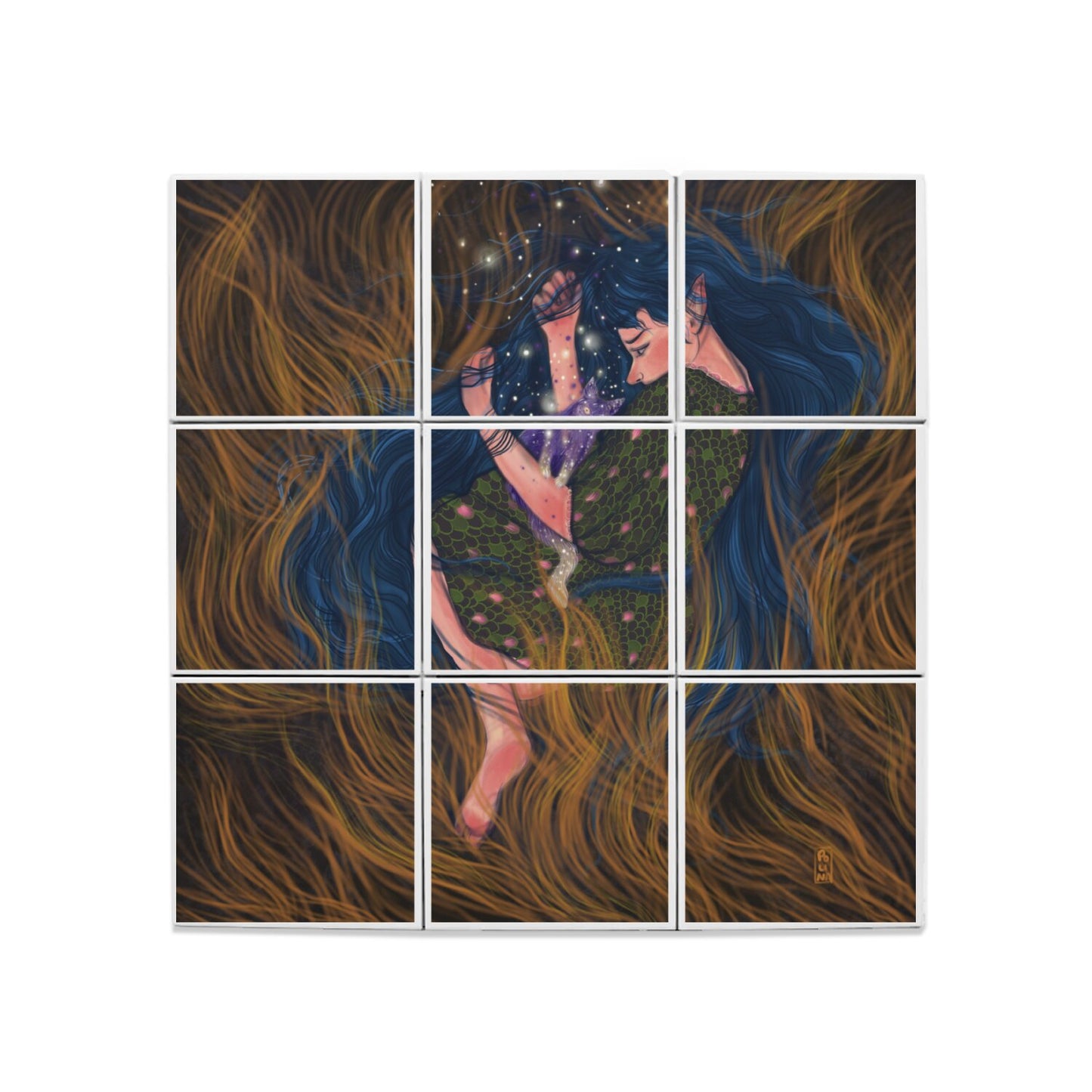 Ceramic Tiles - Dawn, Two Lovers, Night and Day