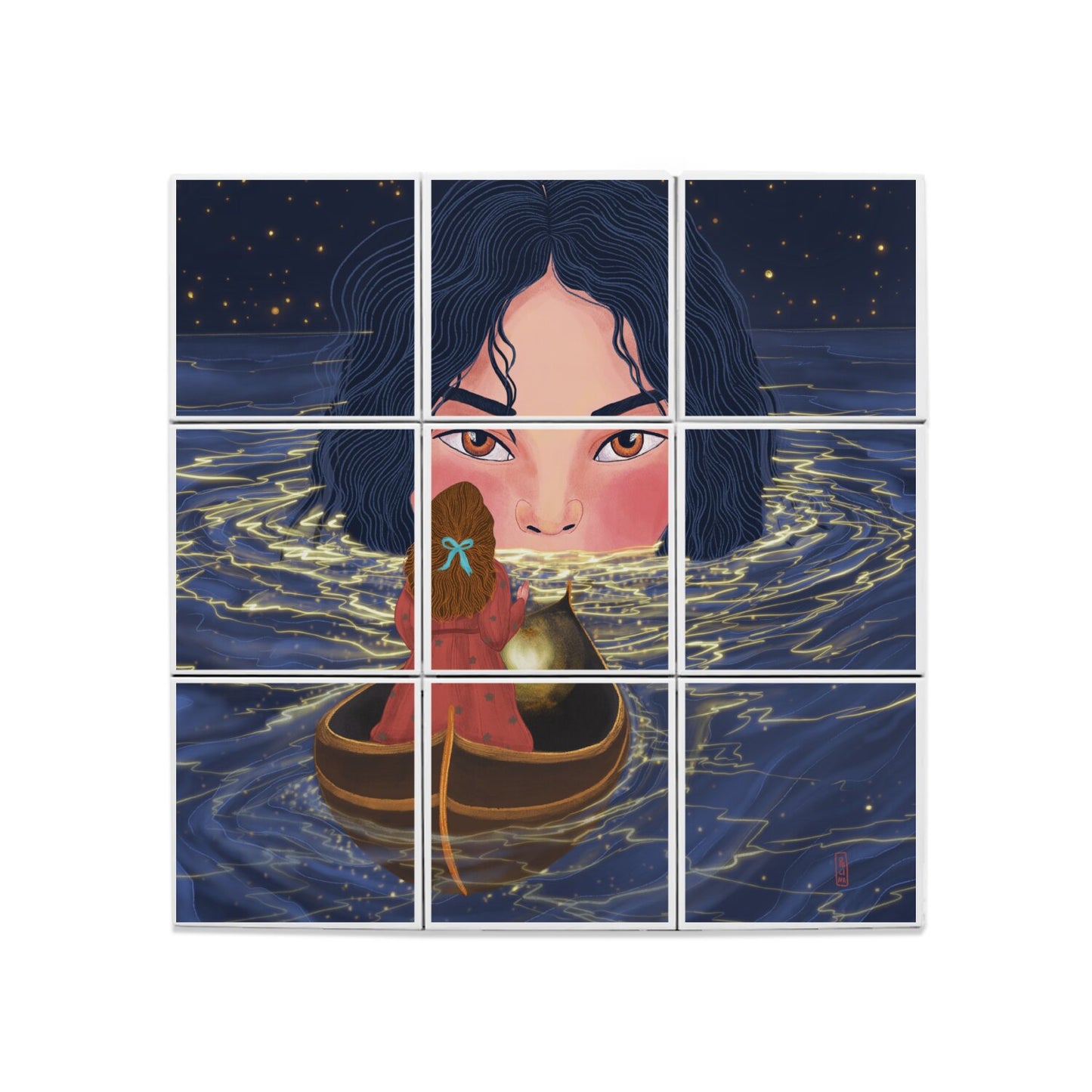 Ceramic Tiles - Dawn, Two Lovers, Night and Day