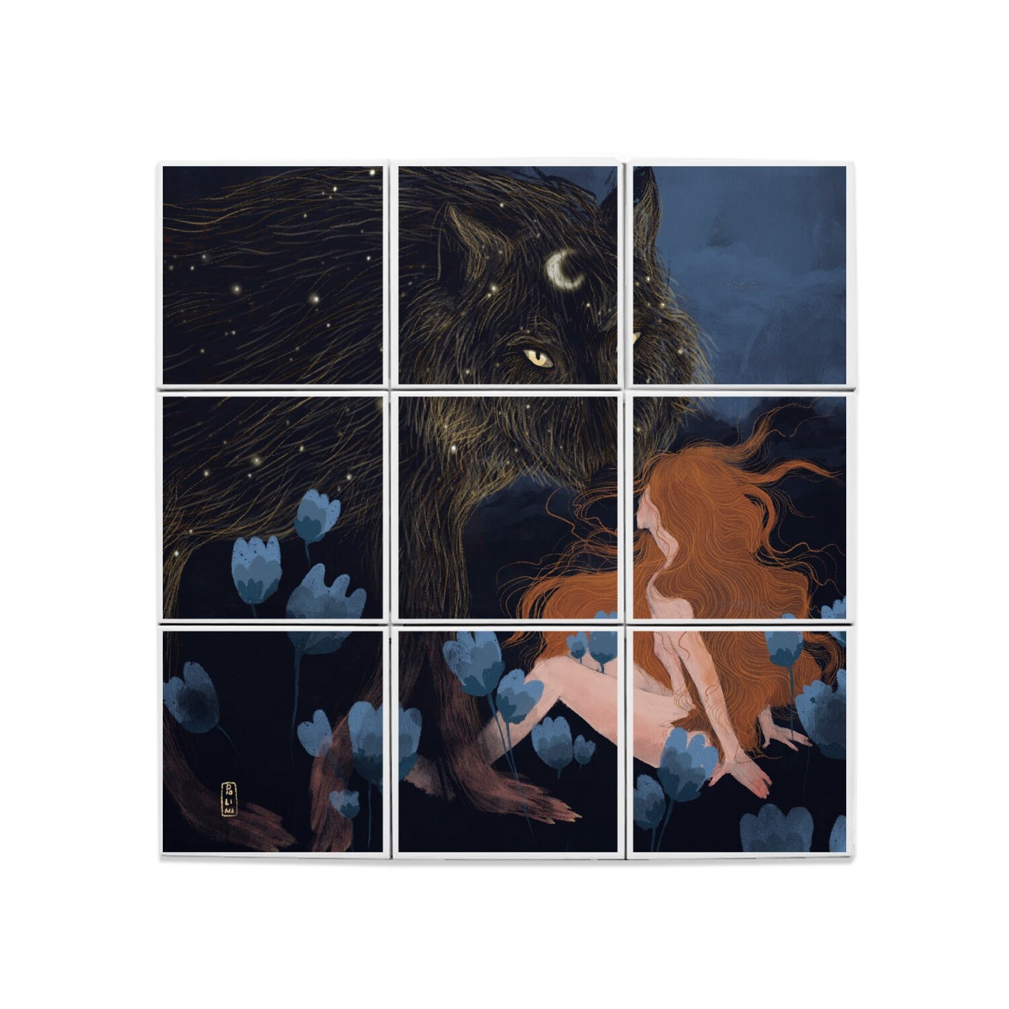 Ceramic Tiles - Dawn, Two Lovers, Night and Day