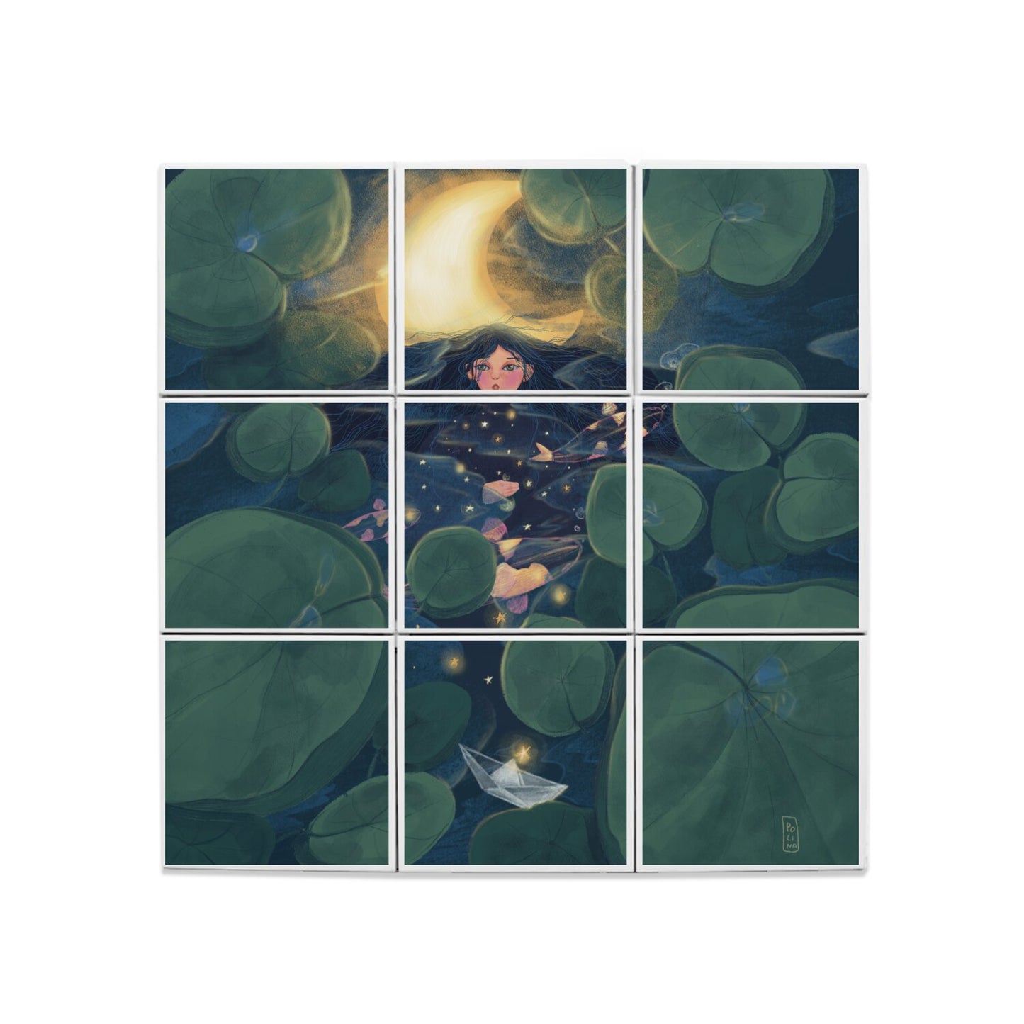 Carreaux Ceramique - La lune dans les bras de la nuit