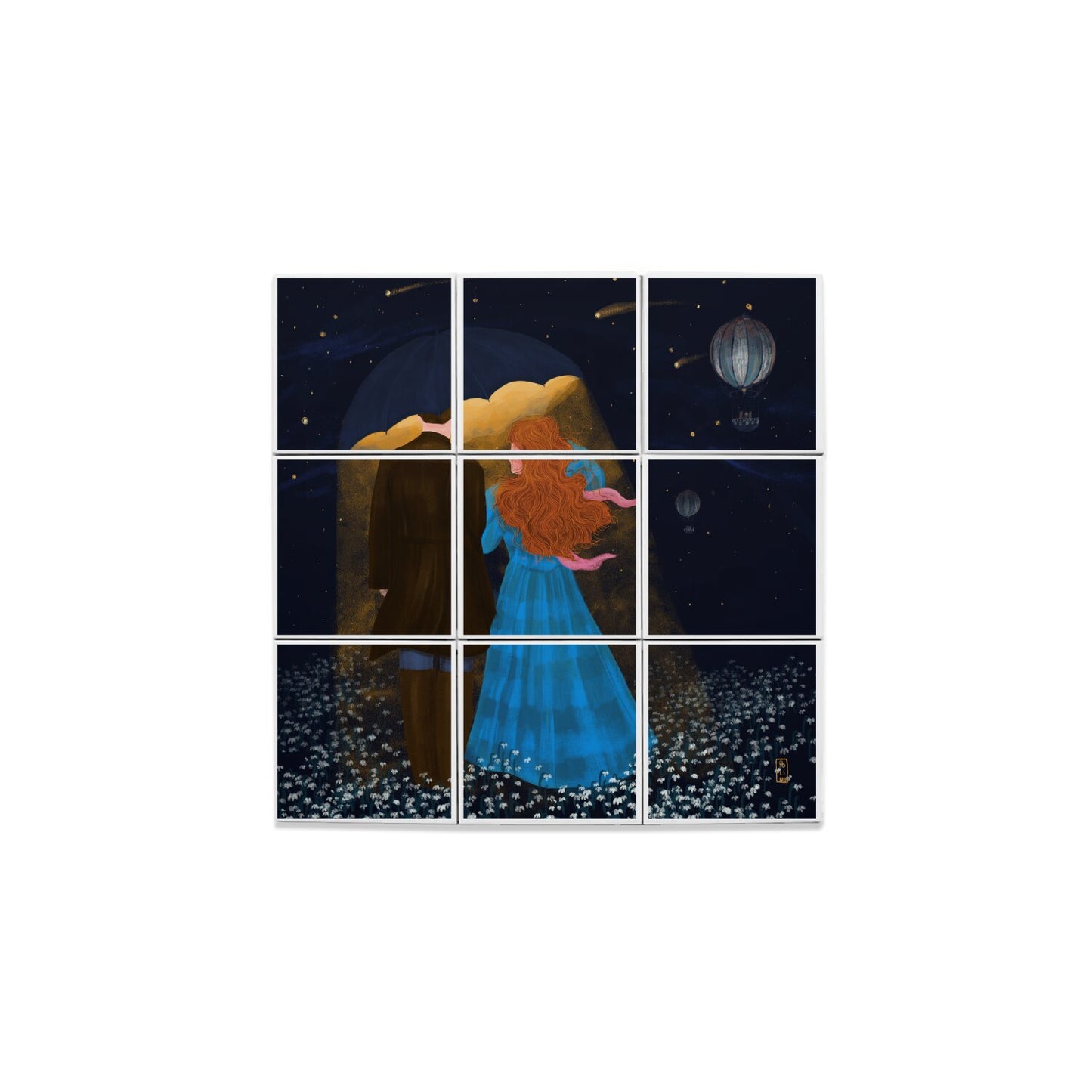 Carreaux Ceramique - Les amants nocturnes