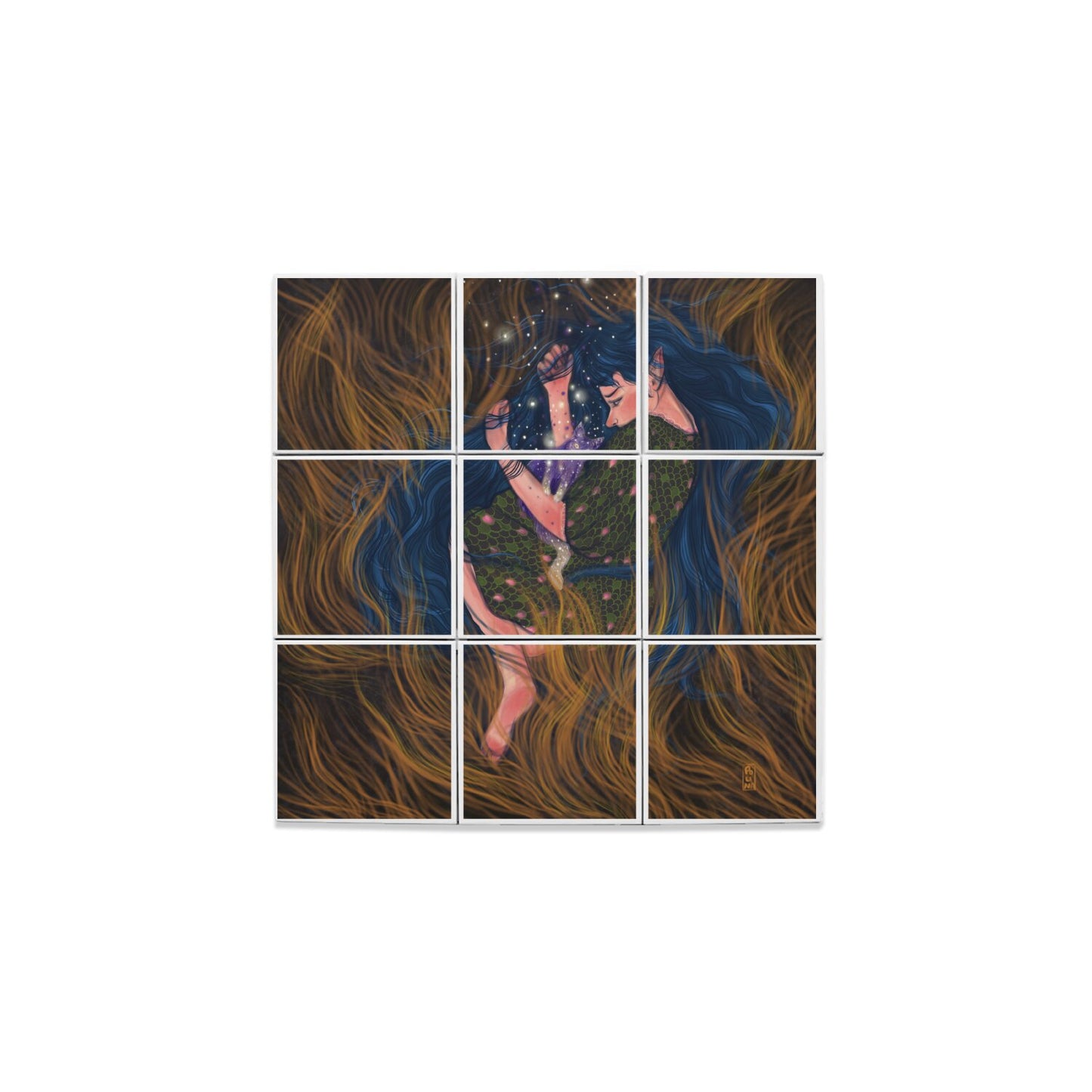 Ceramic Tiles - Dawn, Two Lovers, Night and Day