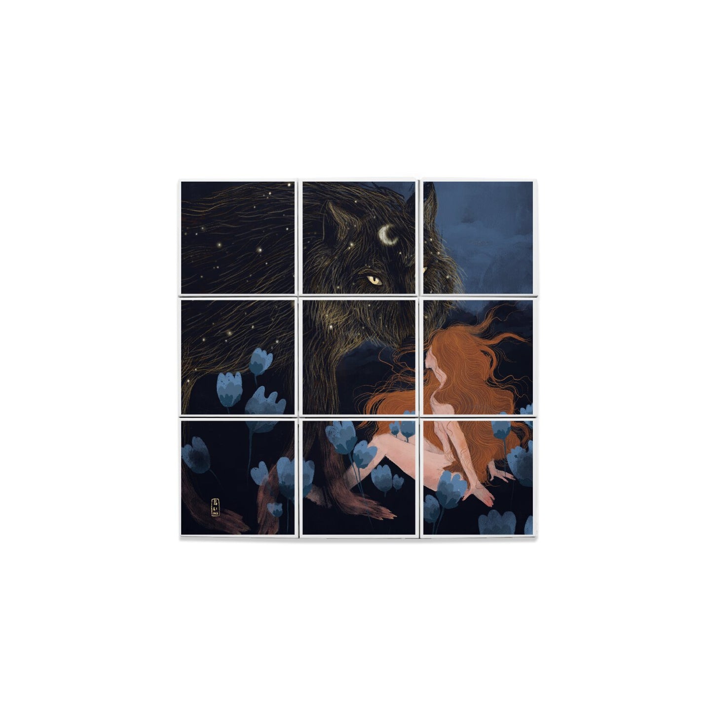 Ceramic Tiles - Dawn, Two Lovers, Night and Day