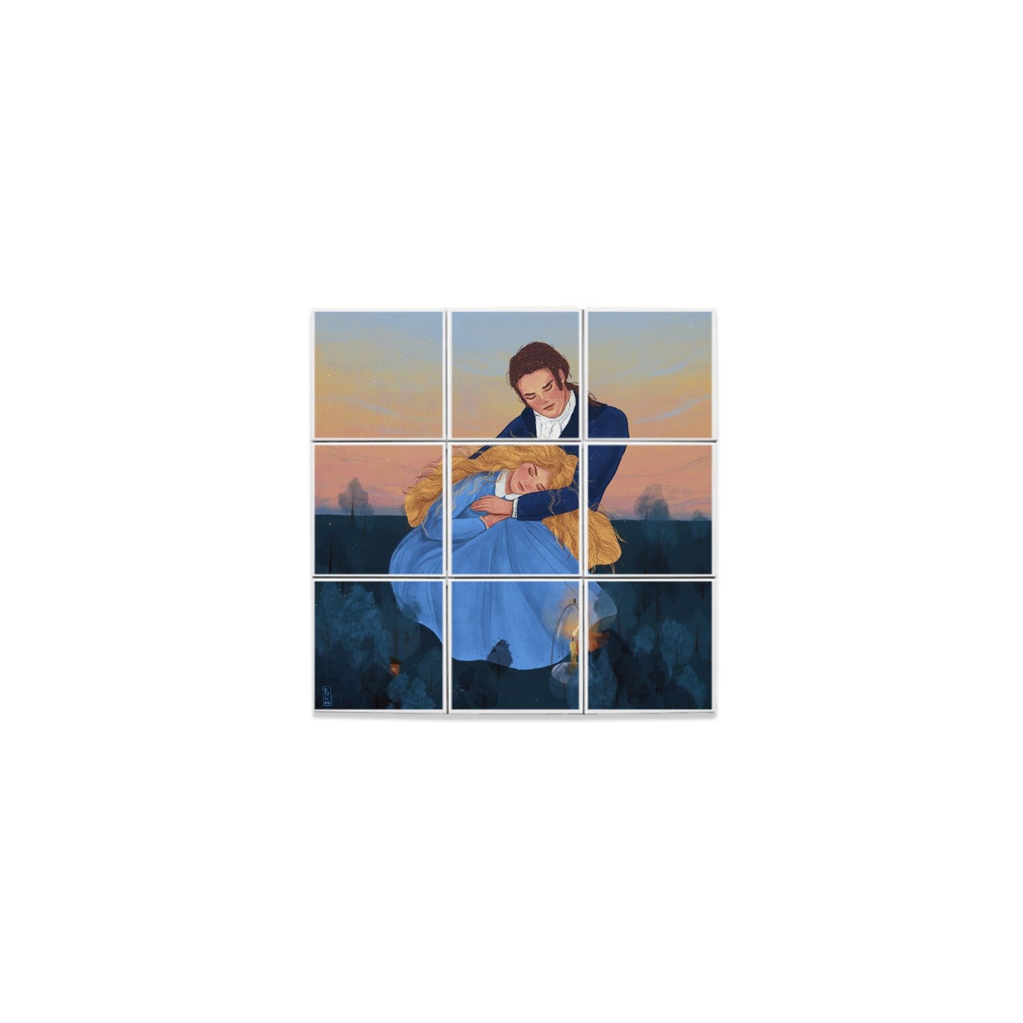 Ceramic Tiles - Dawn, Two Lovers, Night and Day