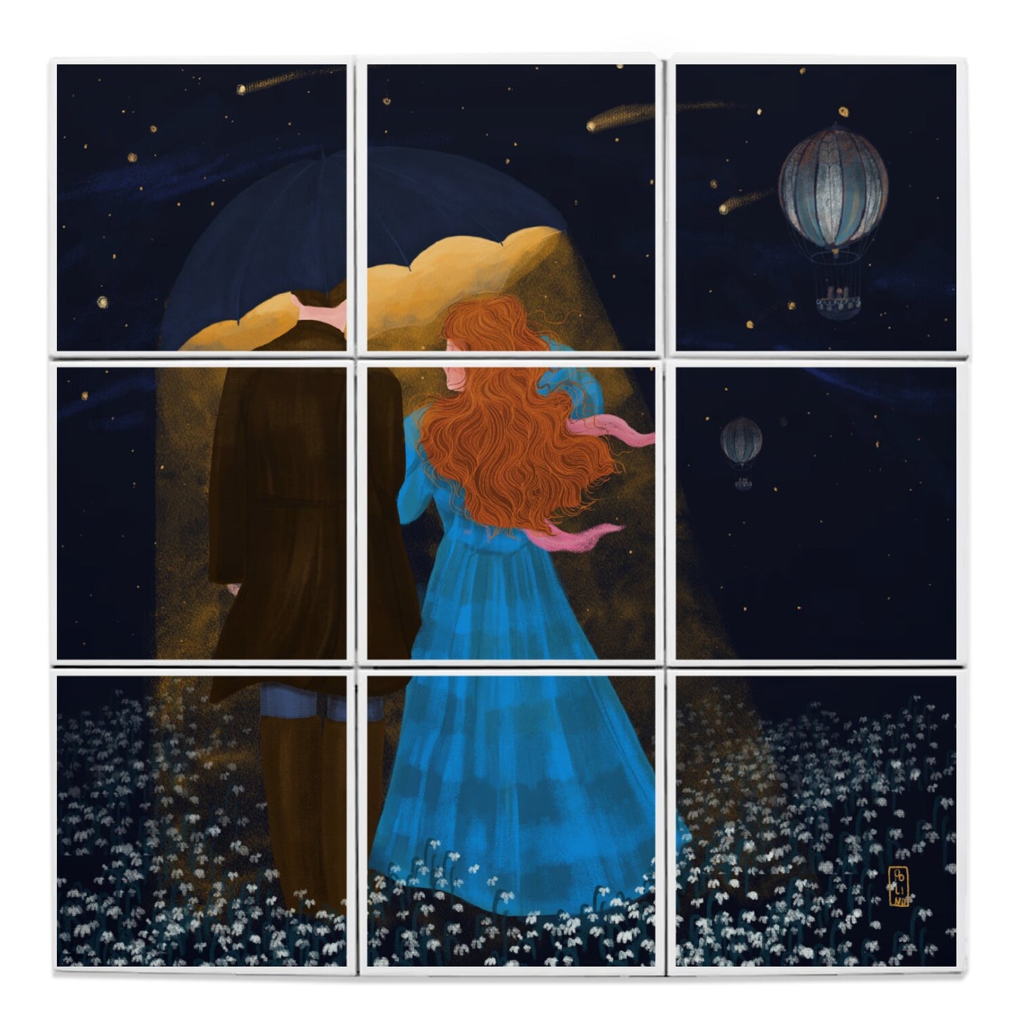 Carreaux Ceramique - Les amants nocturnes