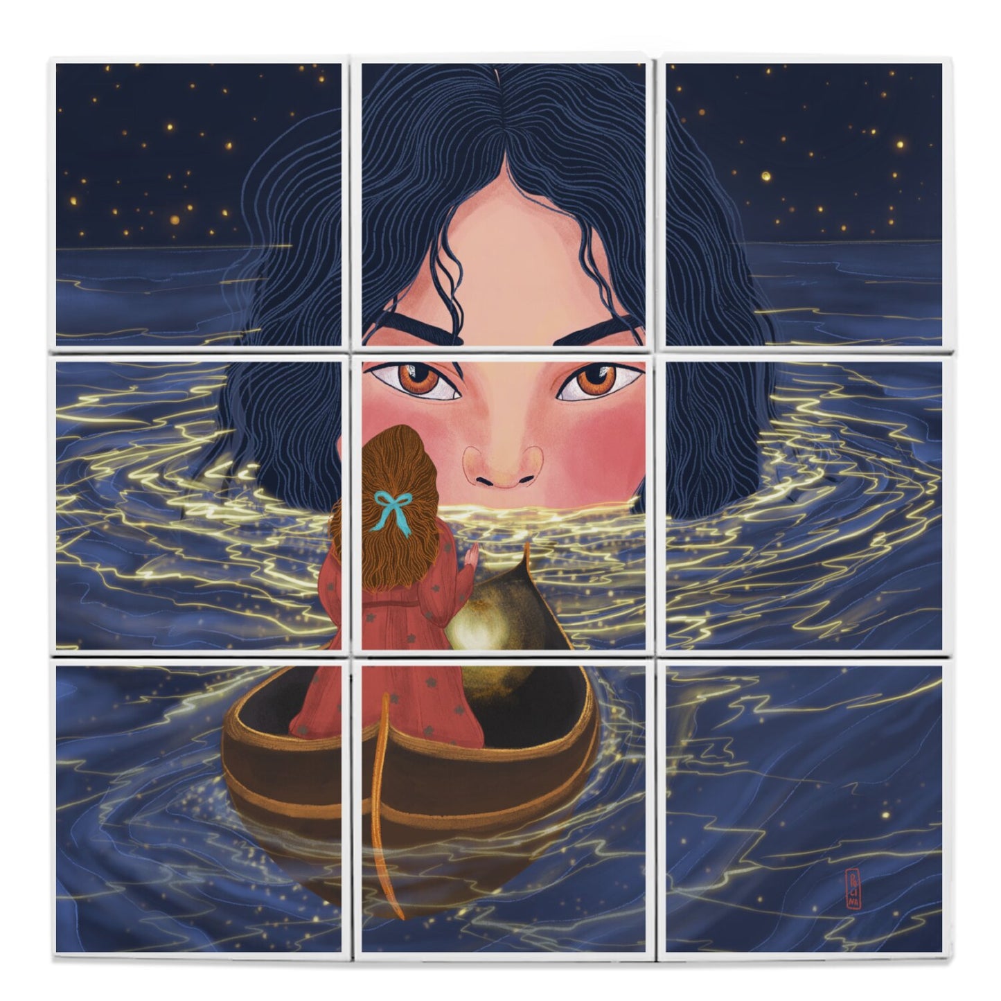 Ceramic Tiles - Dawn, Two Lovers, Night and Day