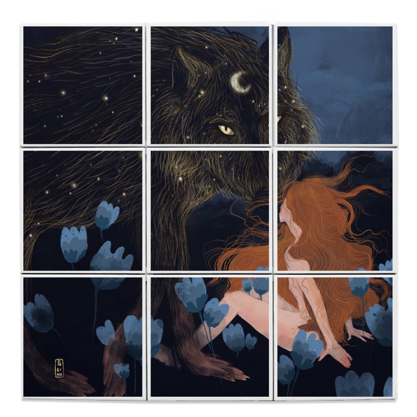 Ceramic Tiles - Dawn, Two Lovers, Night and Day