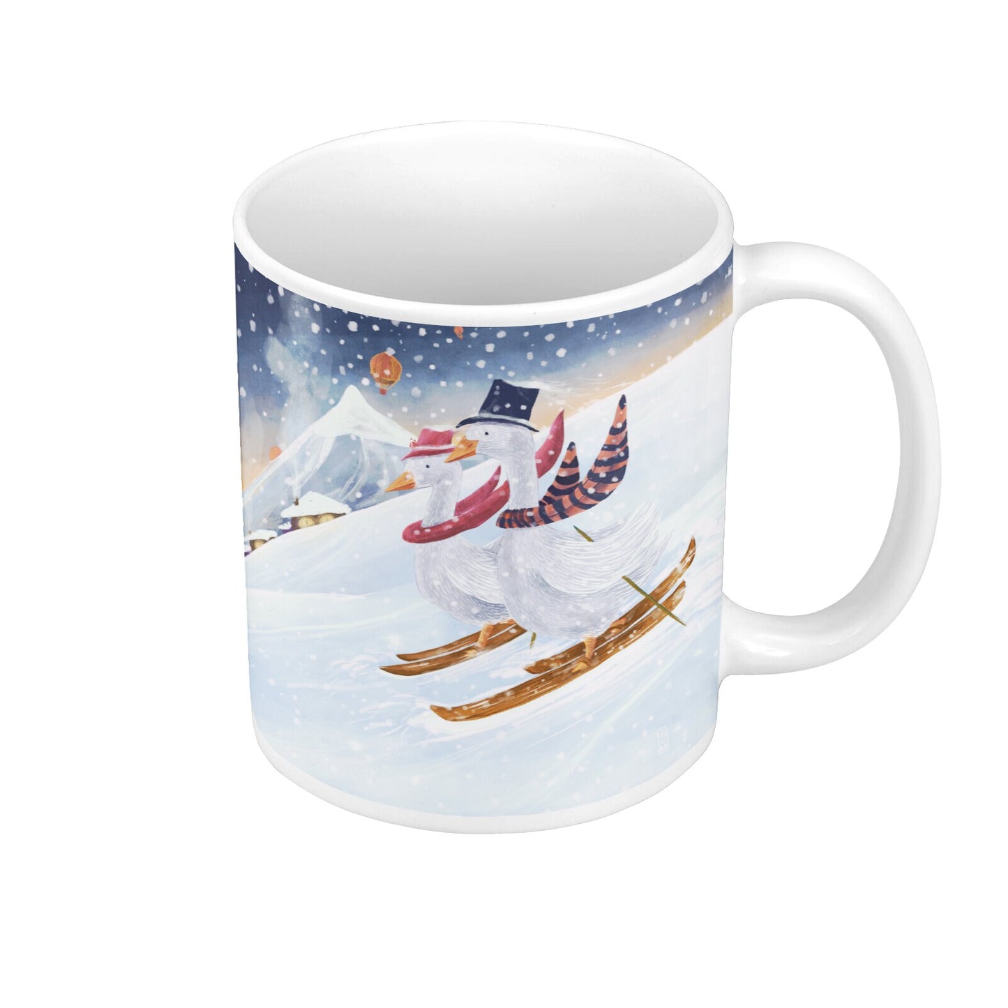 Ceramic Mug - Skiing in the Mountains