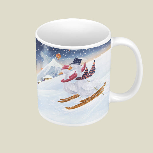 Ceramic Mug - Skiing in the Mountains