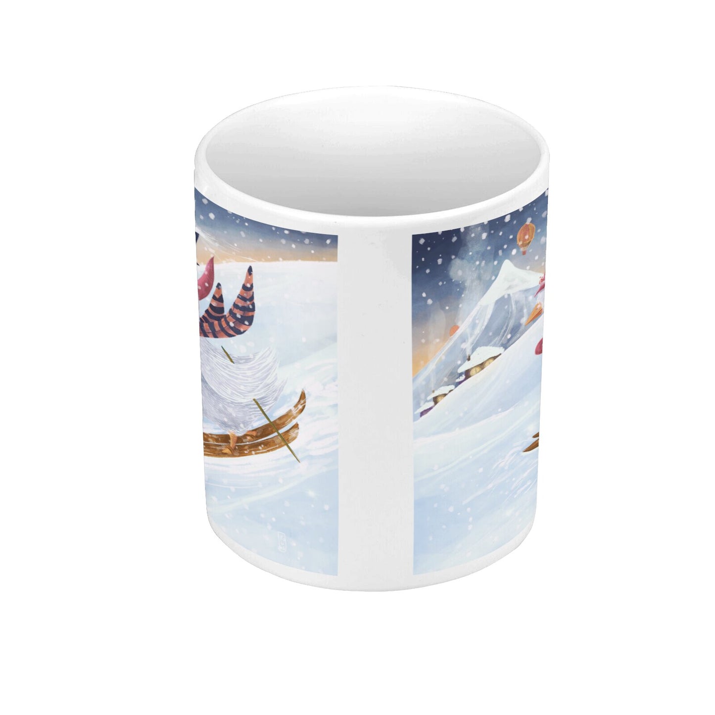Ceramic Mug - Skiing in the Mountains