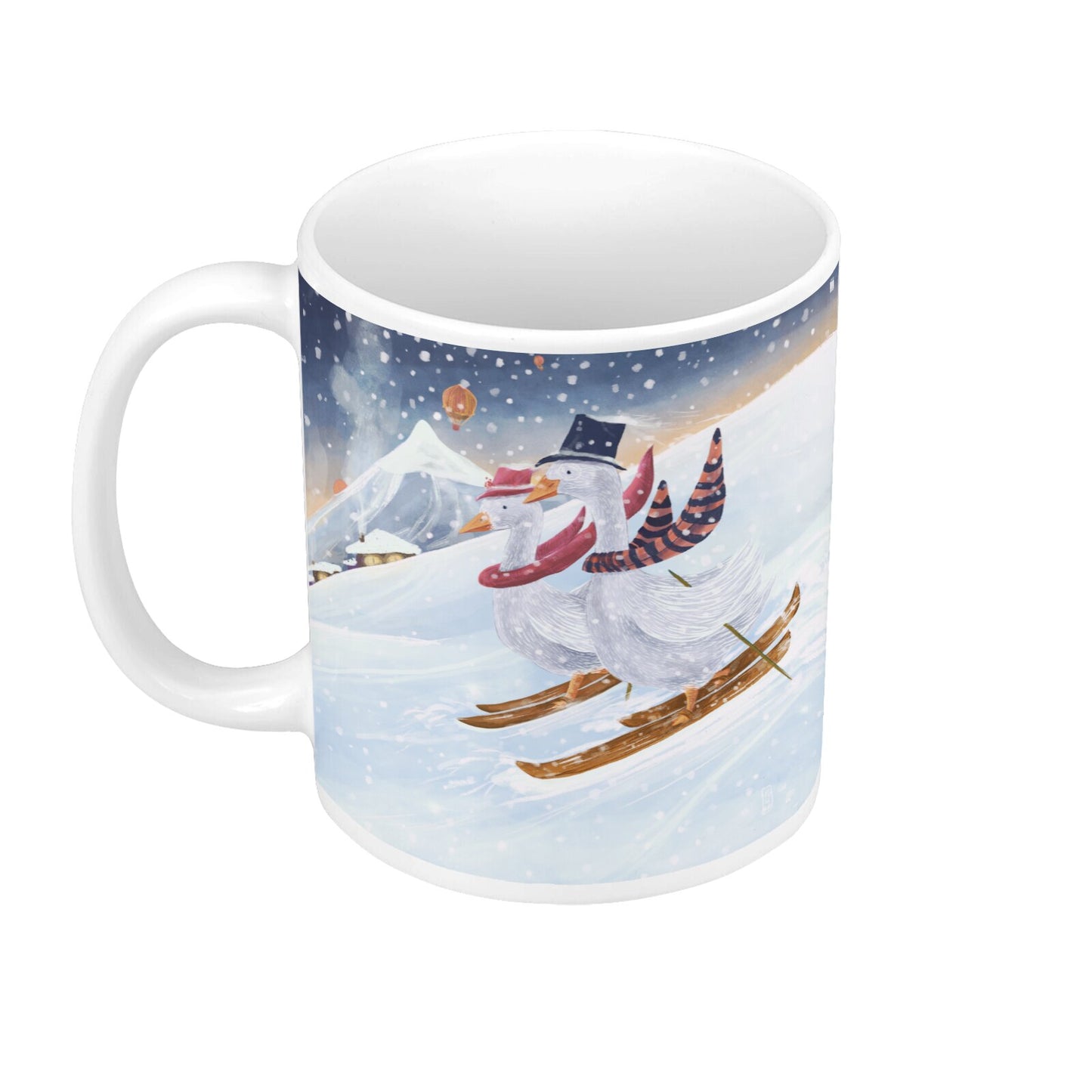 Ceramic Mug - Skiing in the Mountains