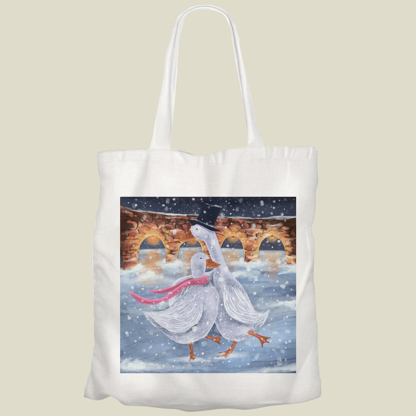 Tote Bag - Romantics at the ice rink