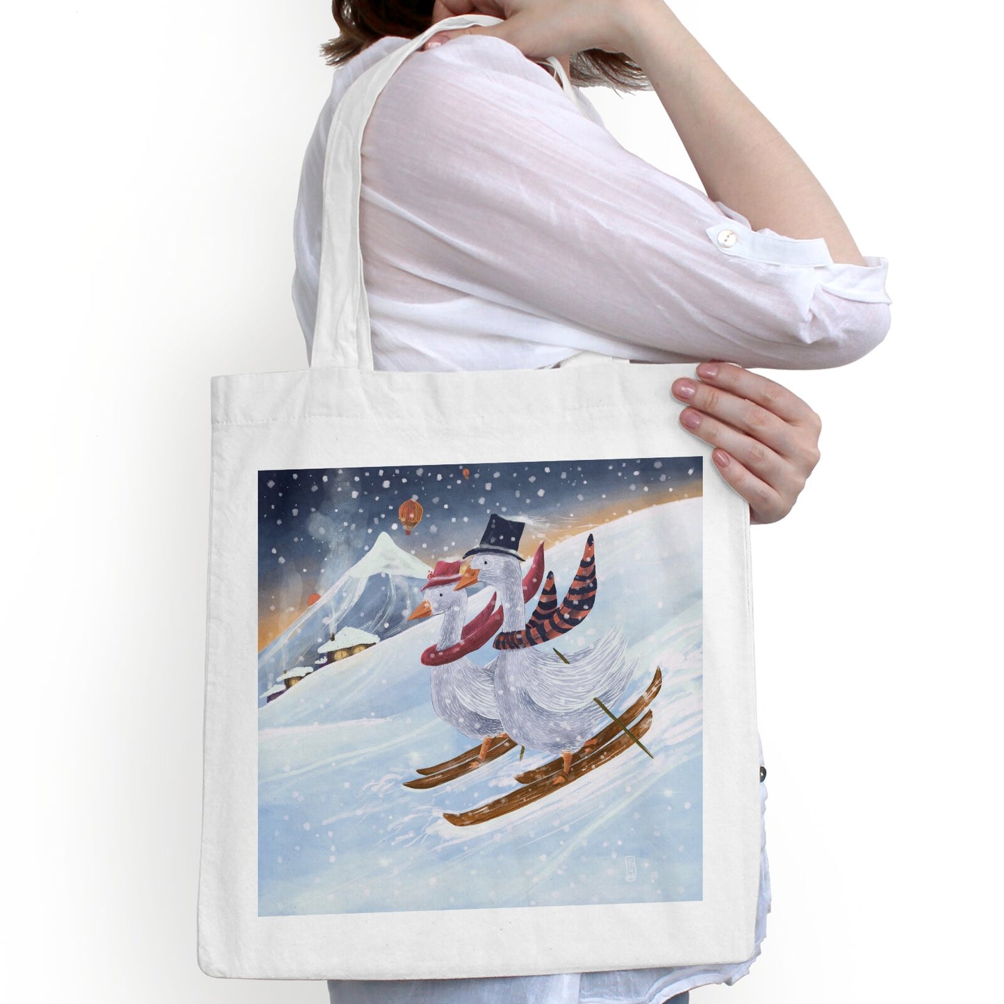 Tote Bag - Ski dans les Montagnes