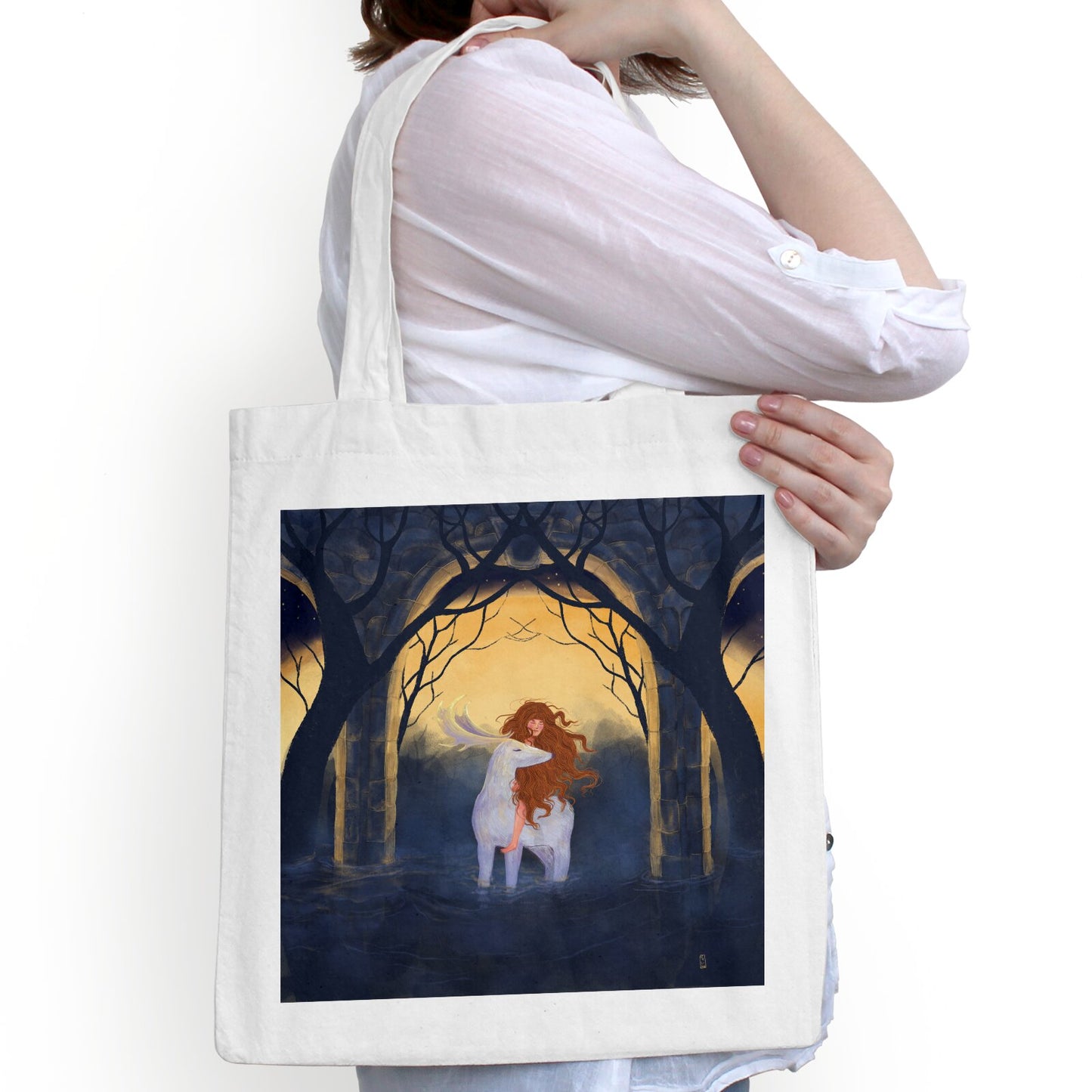 Tote Bag - Dawn, Two Lovers, Night and Day