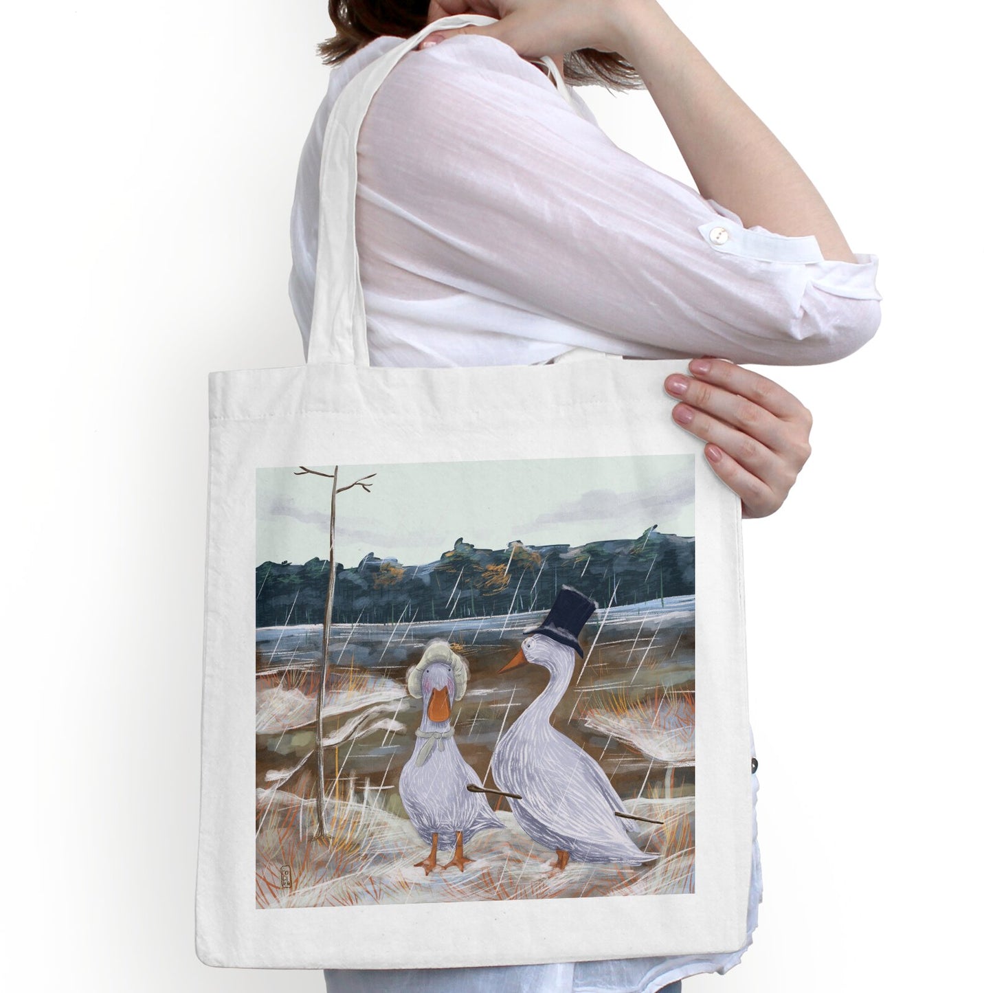 Tote Bag - Promenade des Oies romantiques