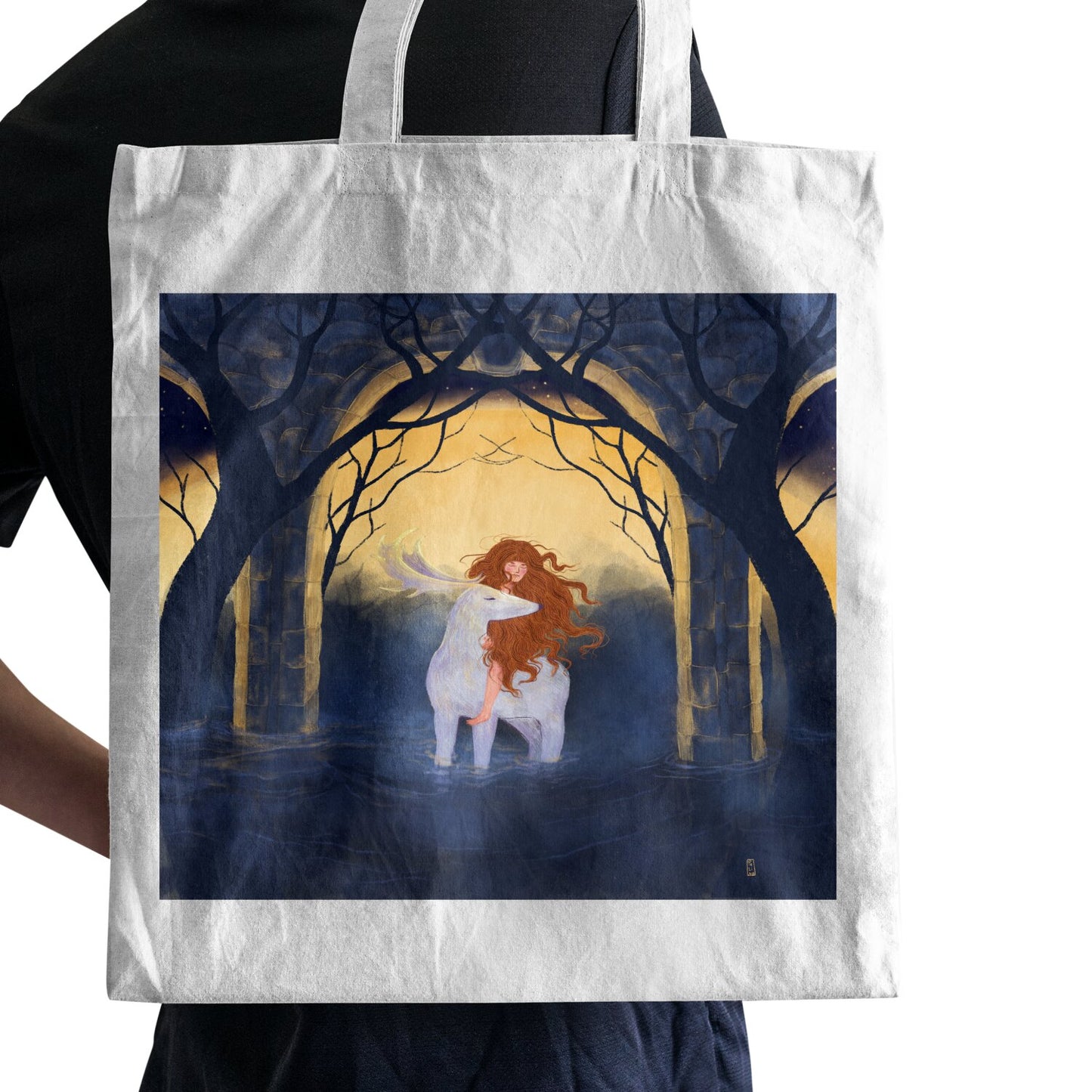 Tote Bag - Dawn, Two Lovers, Night and Day