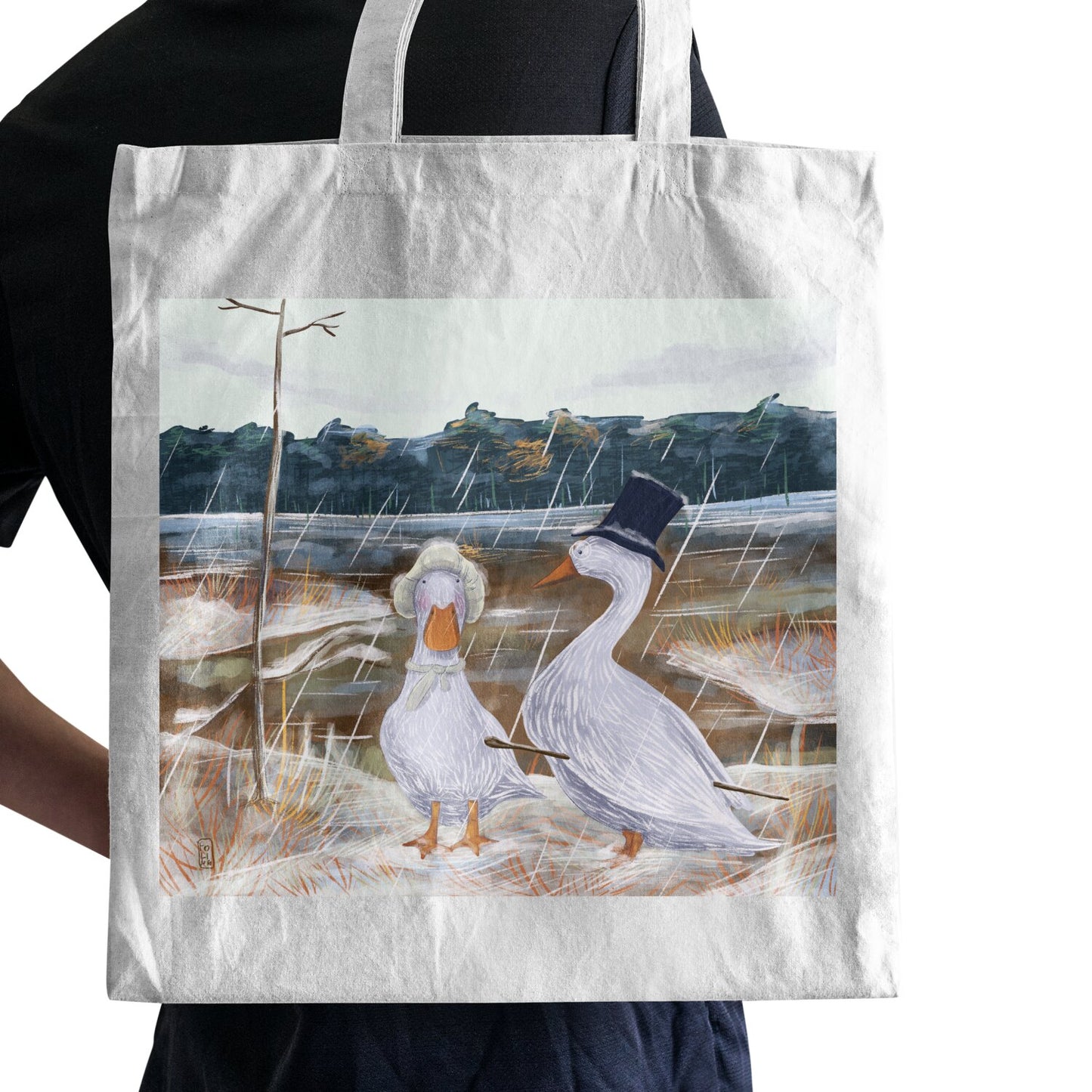 Tote Bag - Promenade des Oies romantiques