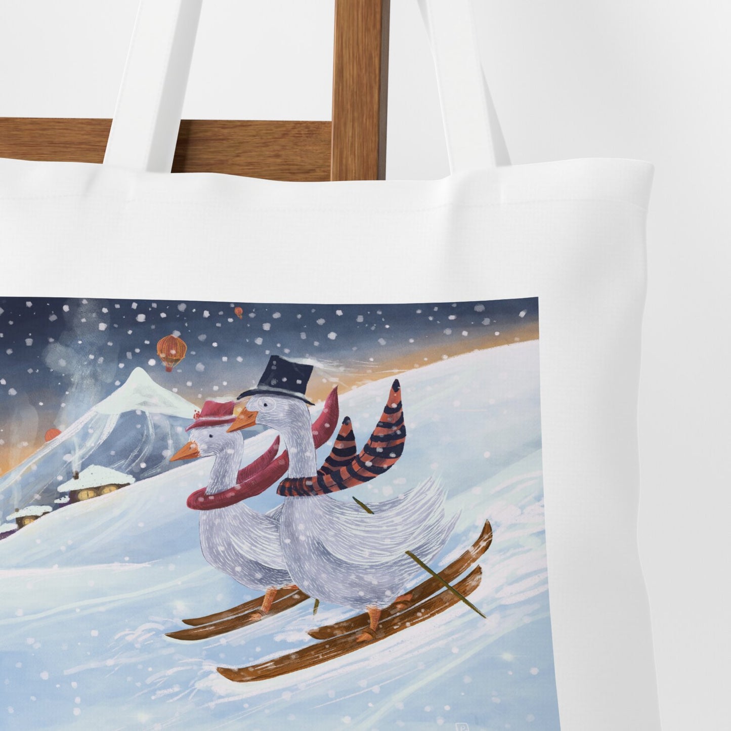 Tote Bag - Ski dans les Montagnes