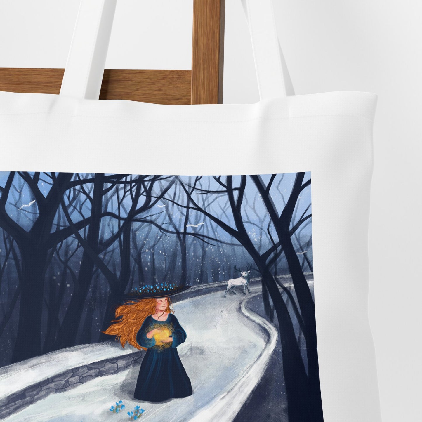 Tote Bag - La femme au chapeau à fleur