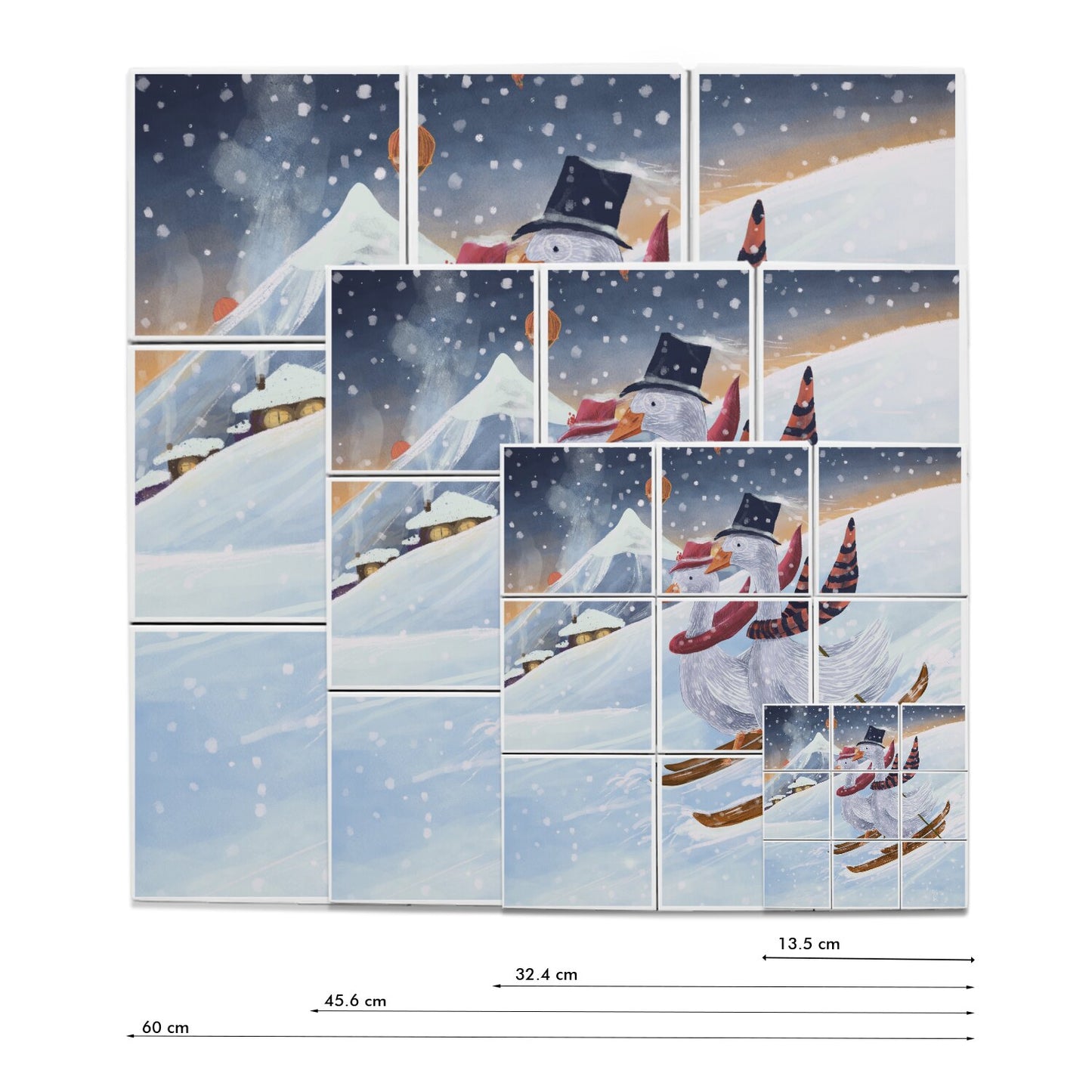 Ceramic Tiles - Skiing in the Mountains