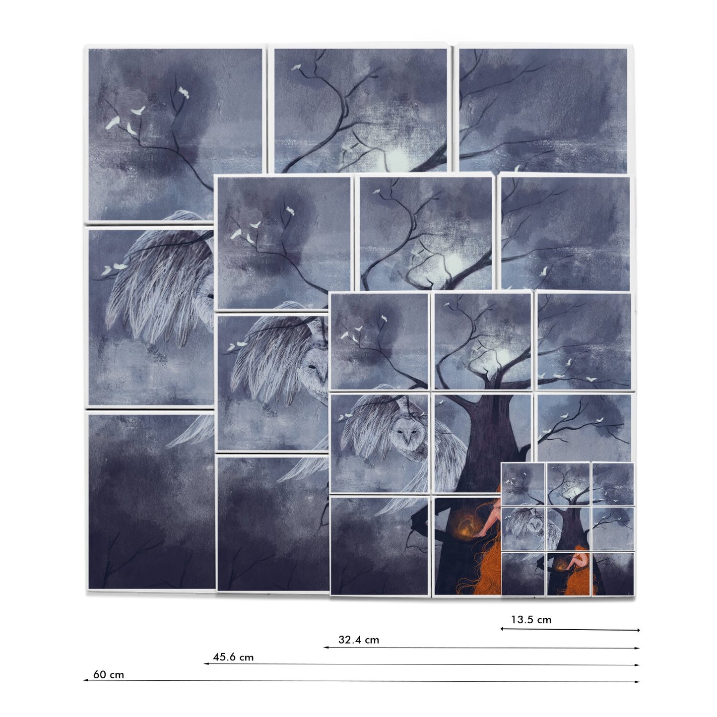 Ceramic Tiles - Dawn, Two Lovers, Night and Day