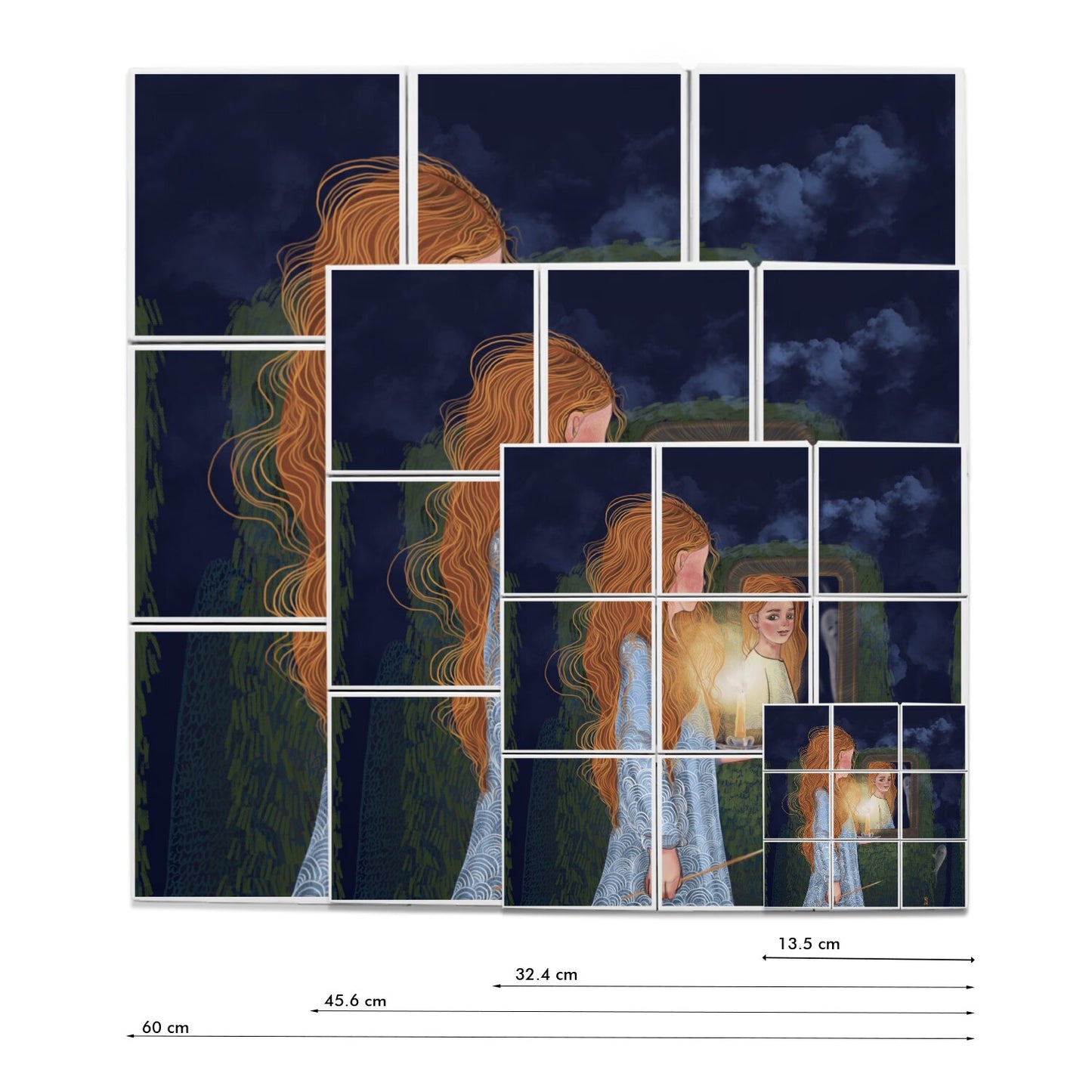 Ceramic Tiles - Dawn, Two Lovers, Night and Day