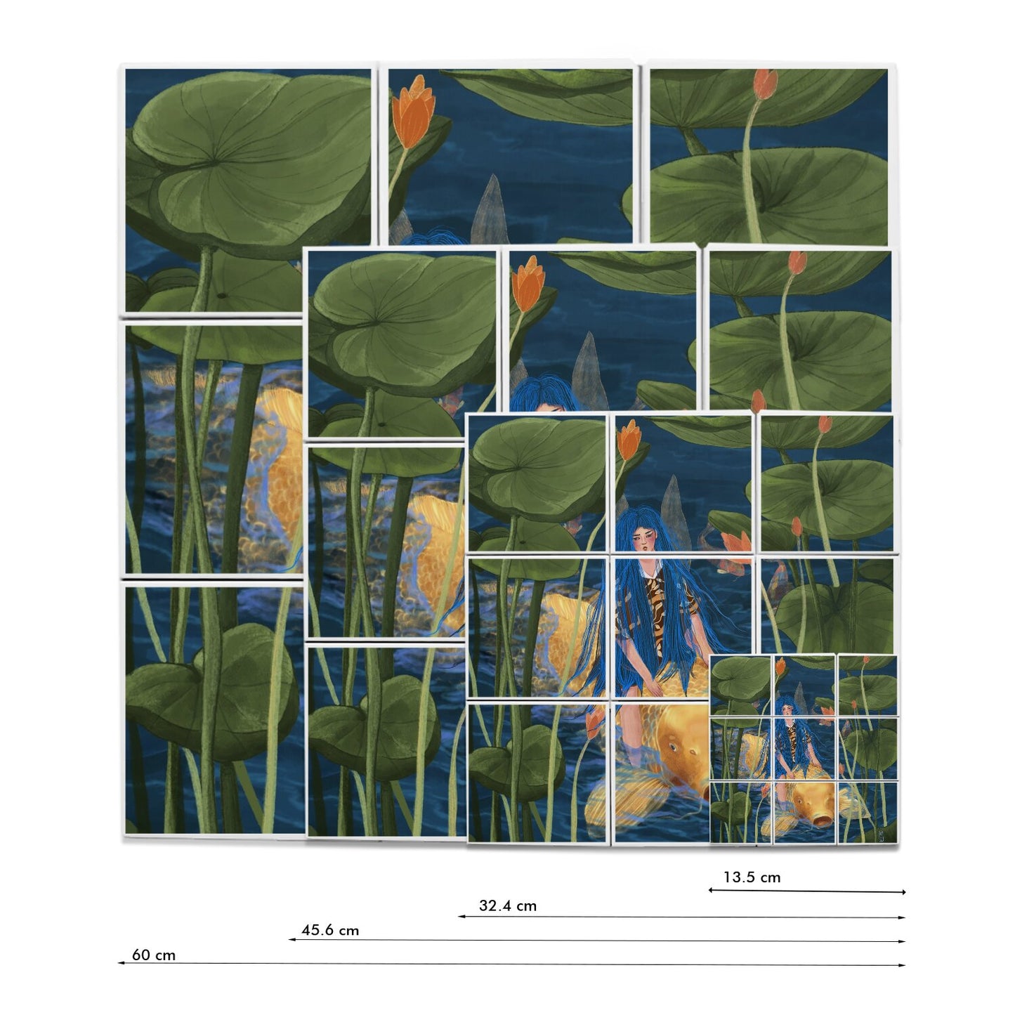 Ceramic Tiles - Dawn, Two Lovers, Night and Day