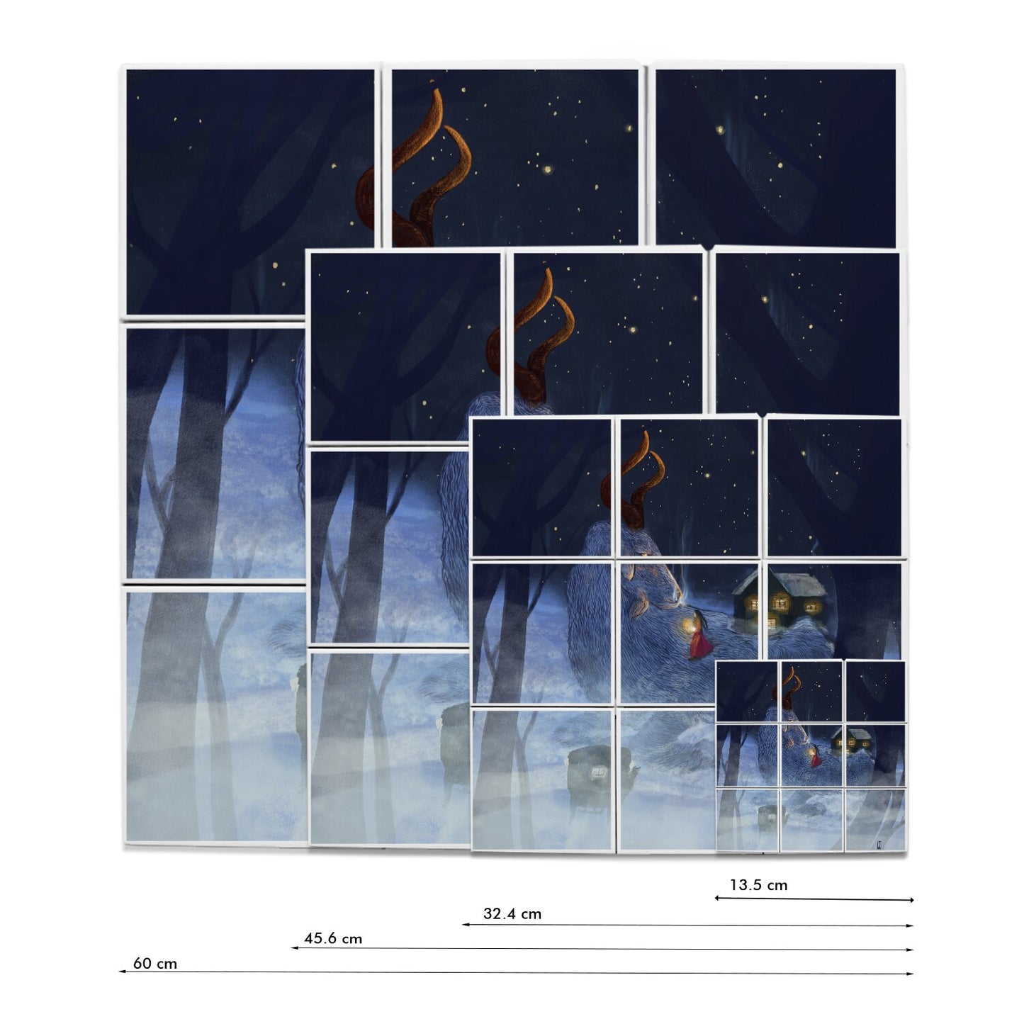 Ceramic Tiles - Dawn, Two Lovers, Night and Day