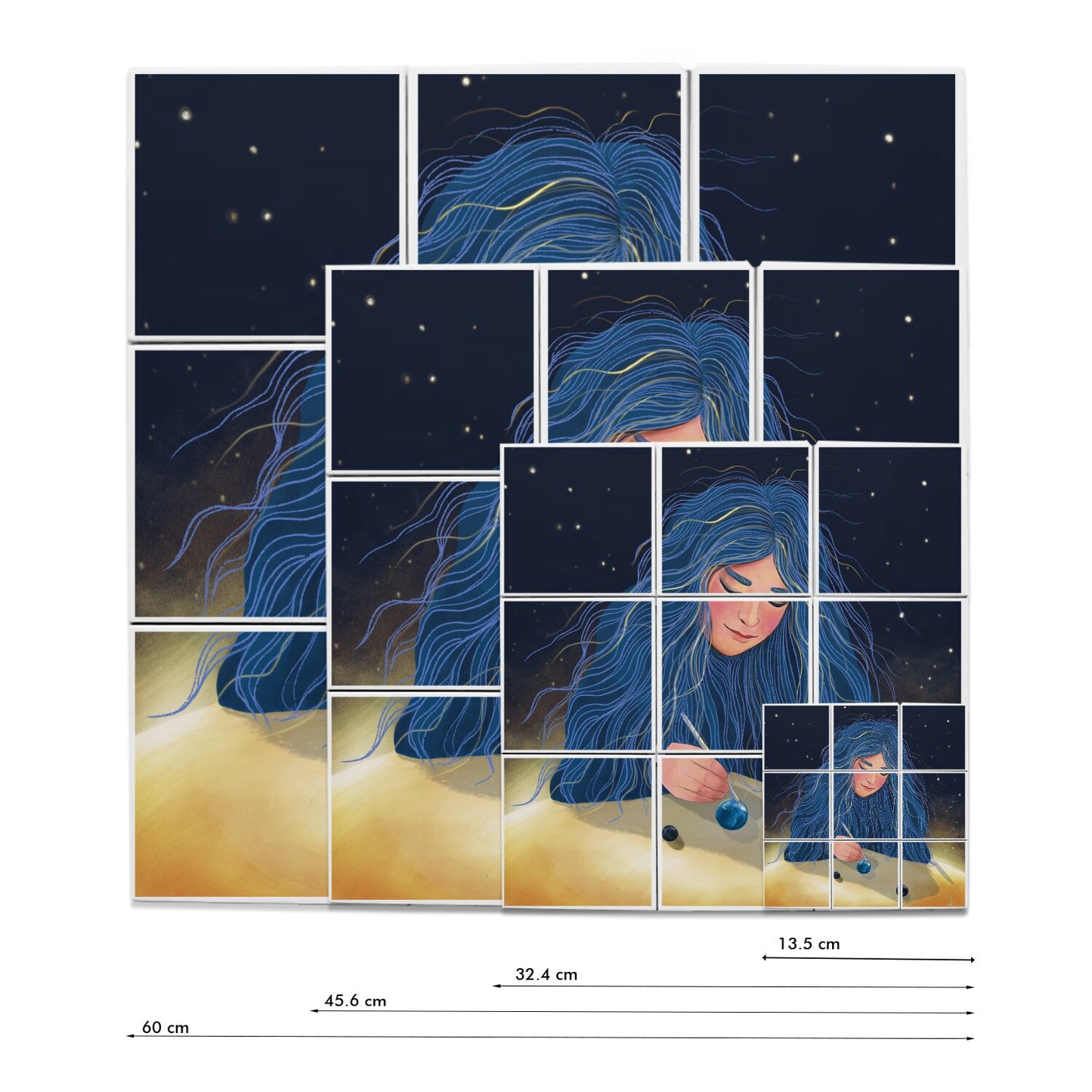 Ceramic Tiles - Dawn, Two Lovers, Night and Day