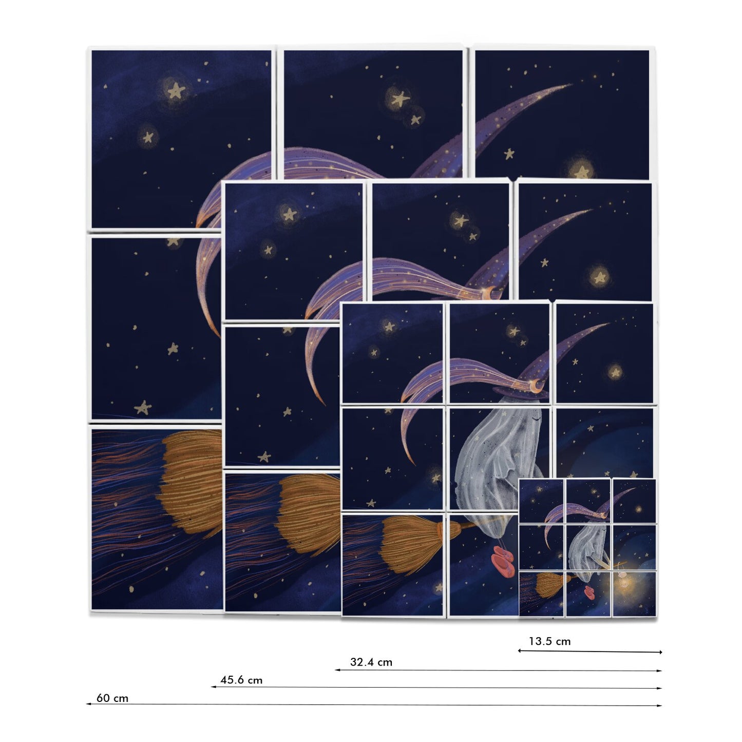 Ceramic Tiles - Dawn, Two Lovers, Night and Day