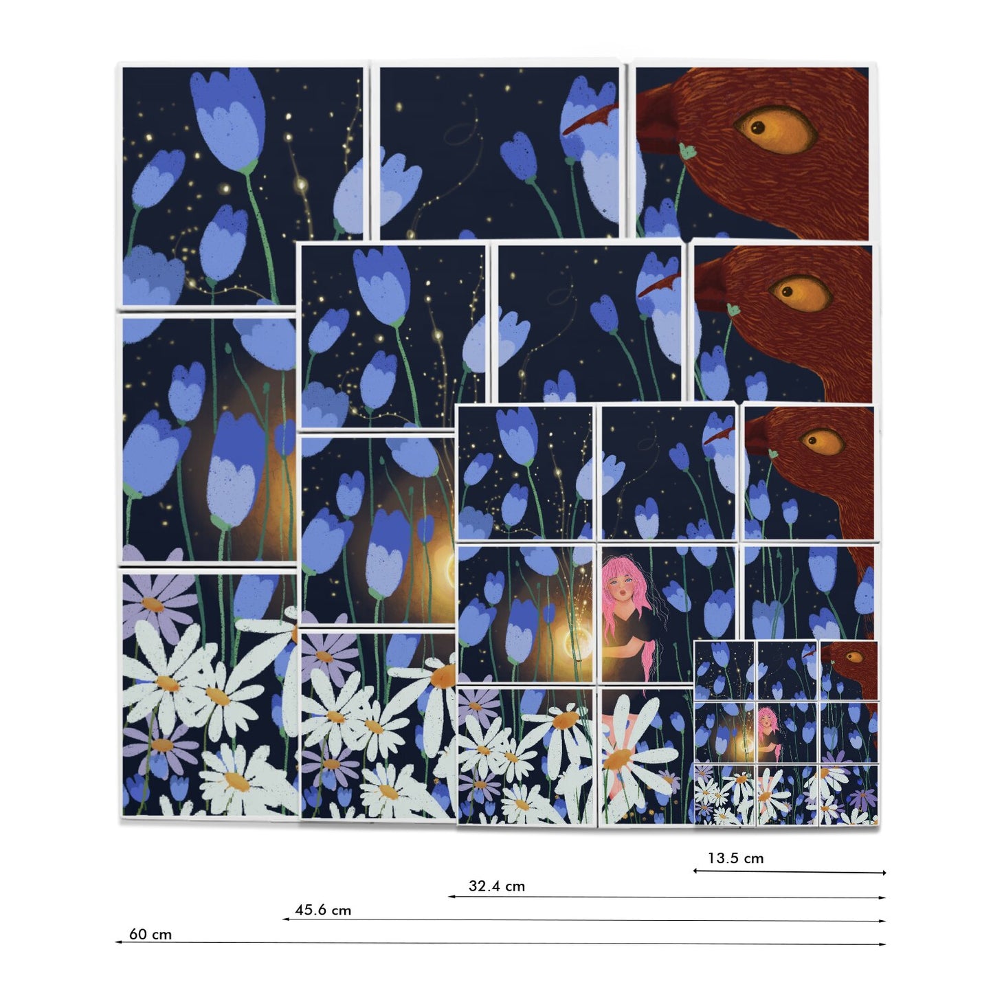 Ceramic Tiles - Dawn, Two Lovers, Night and Day