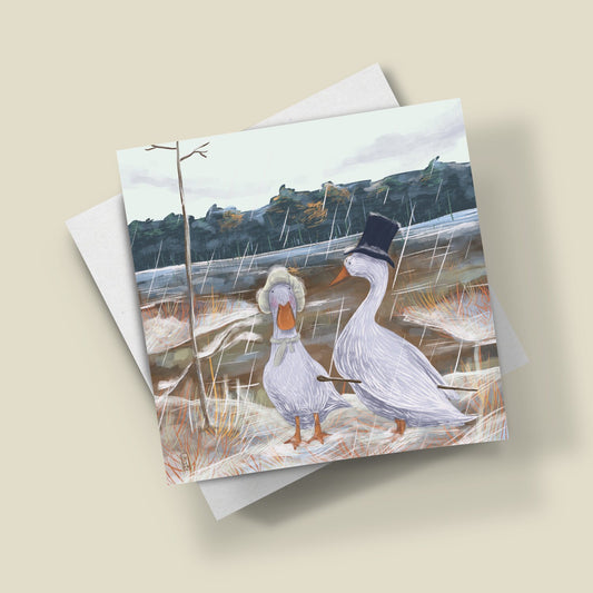 Carte postale - Promenade des Oies romantiques