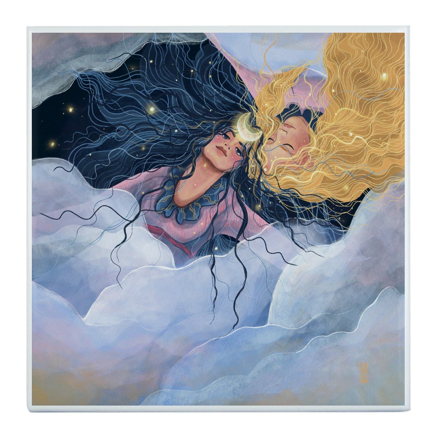 Ceramic Tiles - Dawn, Two Lovers, Night and Day