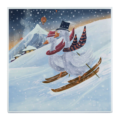 Ceramic Tiles - Skiing in the Mountains