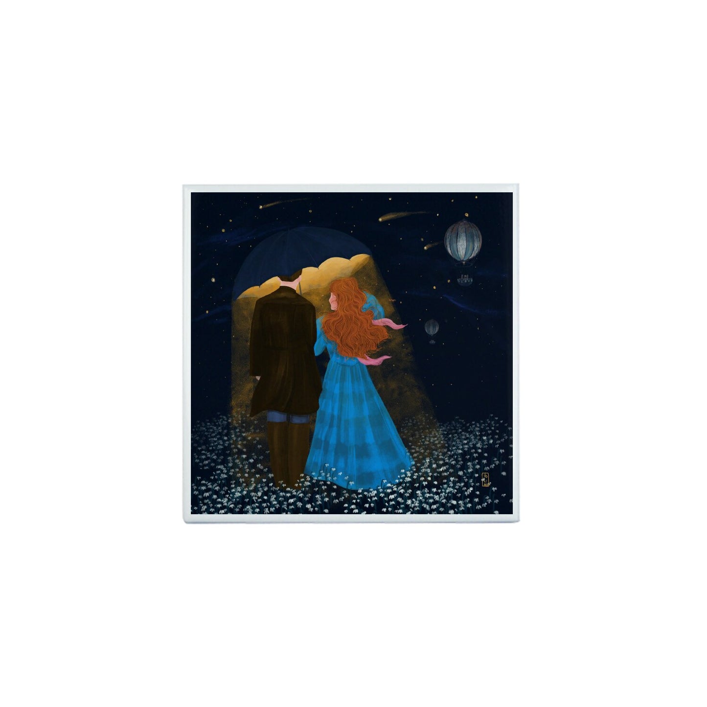Ceramic Tiles - Dawn, Two Lovers, Night and Day