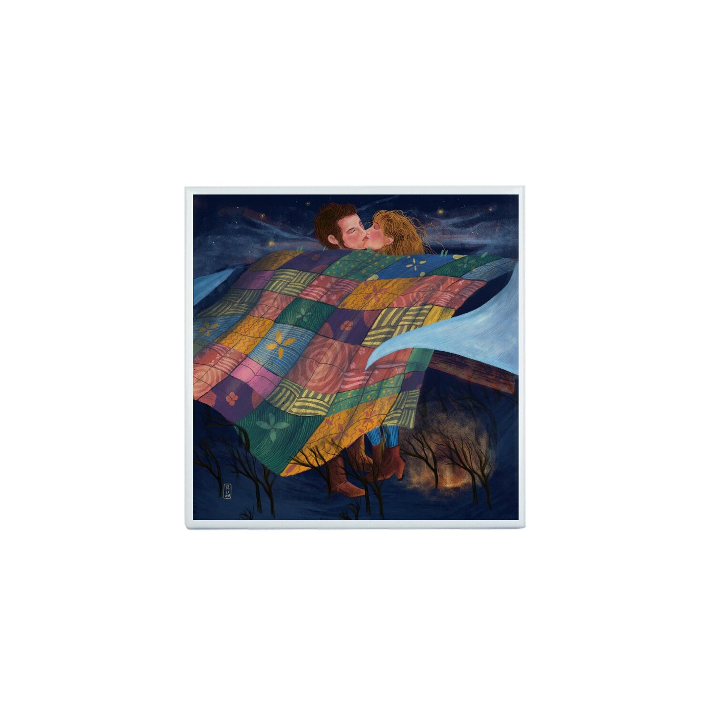 Ceramic Tiles - Dawn, Two Lovers, Night and Day