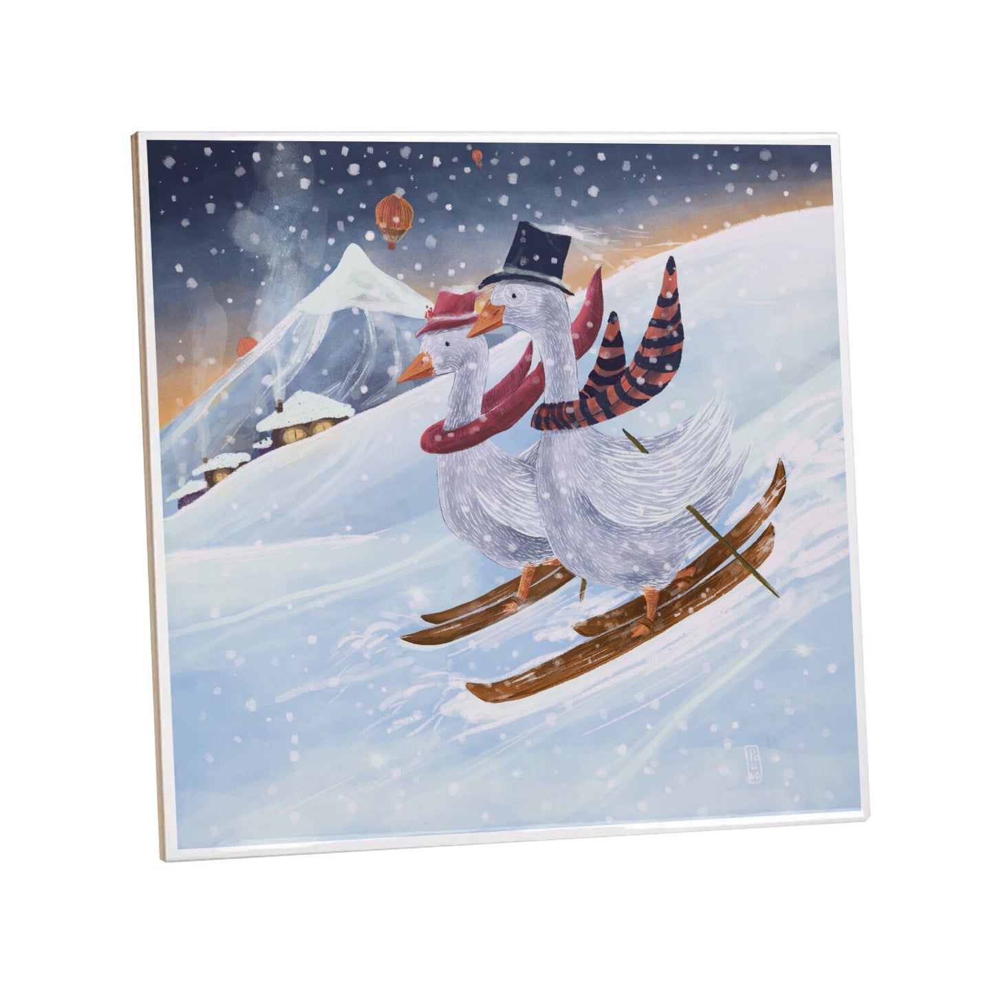 Ceramic Tiles - Skiing in the Mountains