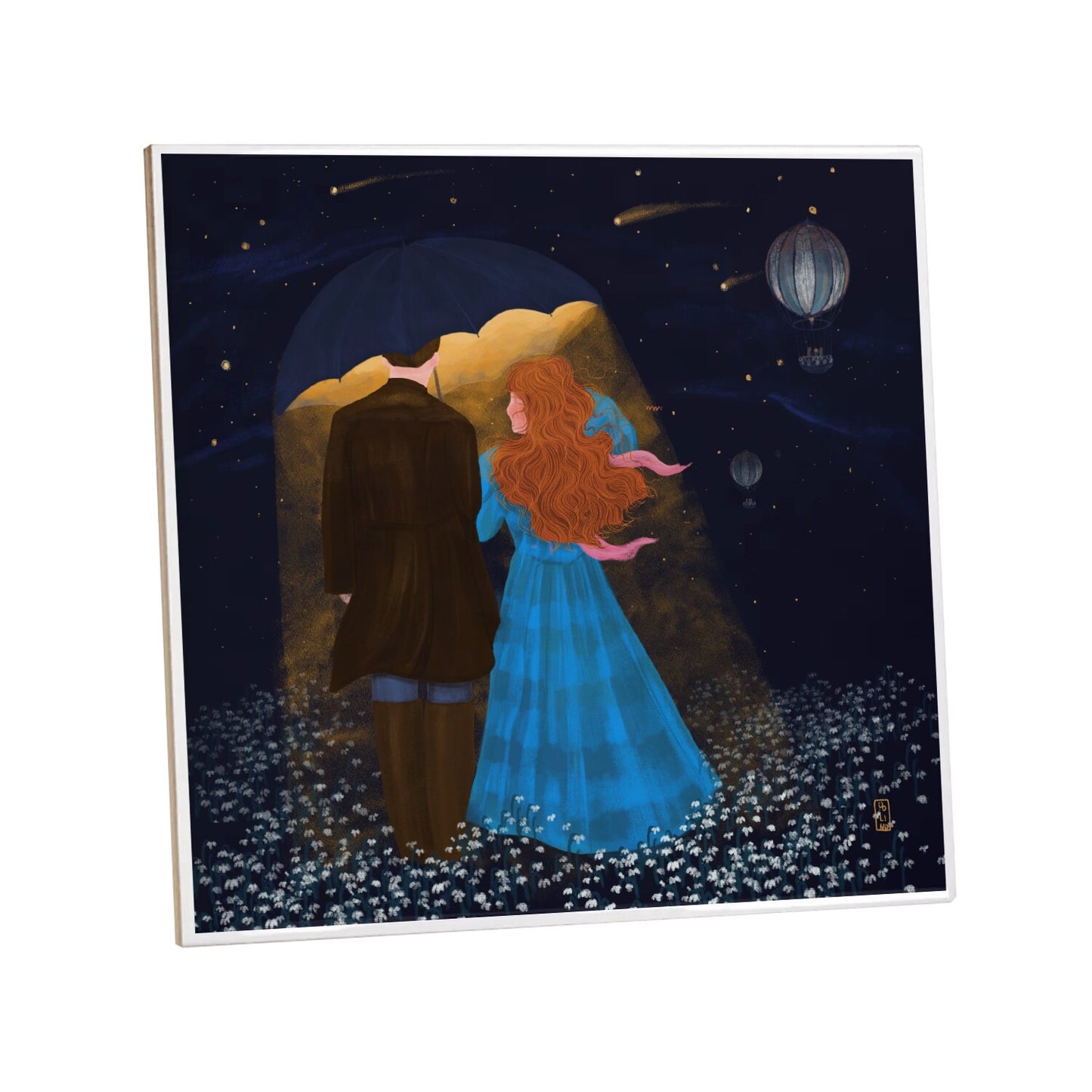 Ceramic Tiles - Dawn, Two Lovers, Night and Day