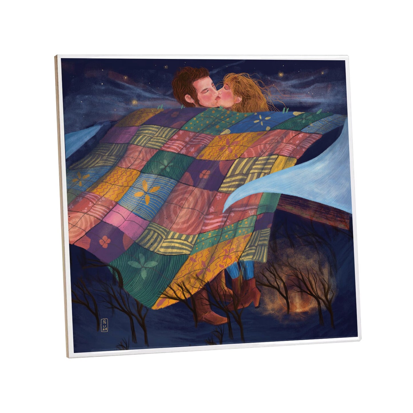 Ceramic Tiles - Dawn, Two Lovers, Night and Day