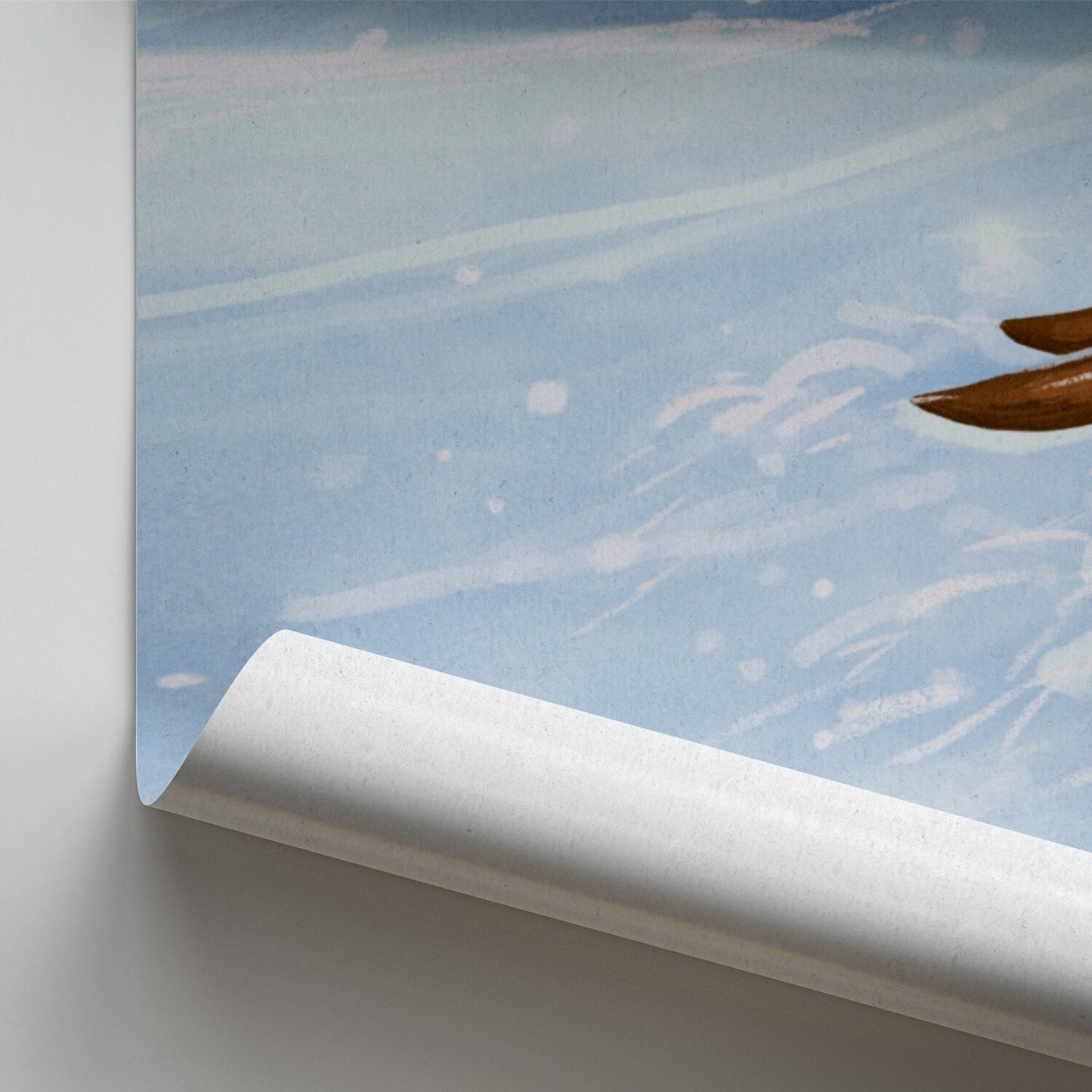 Fine Art Print - Skiing in the Mountains