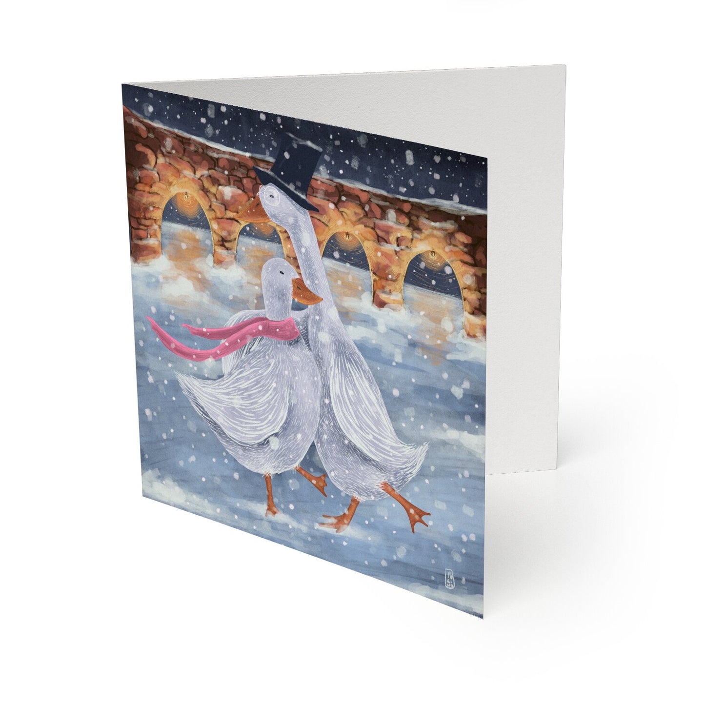 Postcard - The Romantics at the ice rink