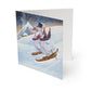 Postcard - Skiing in the Mountains
