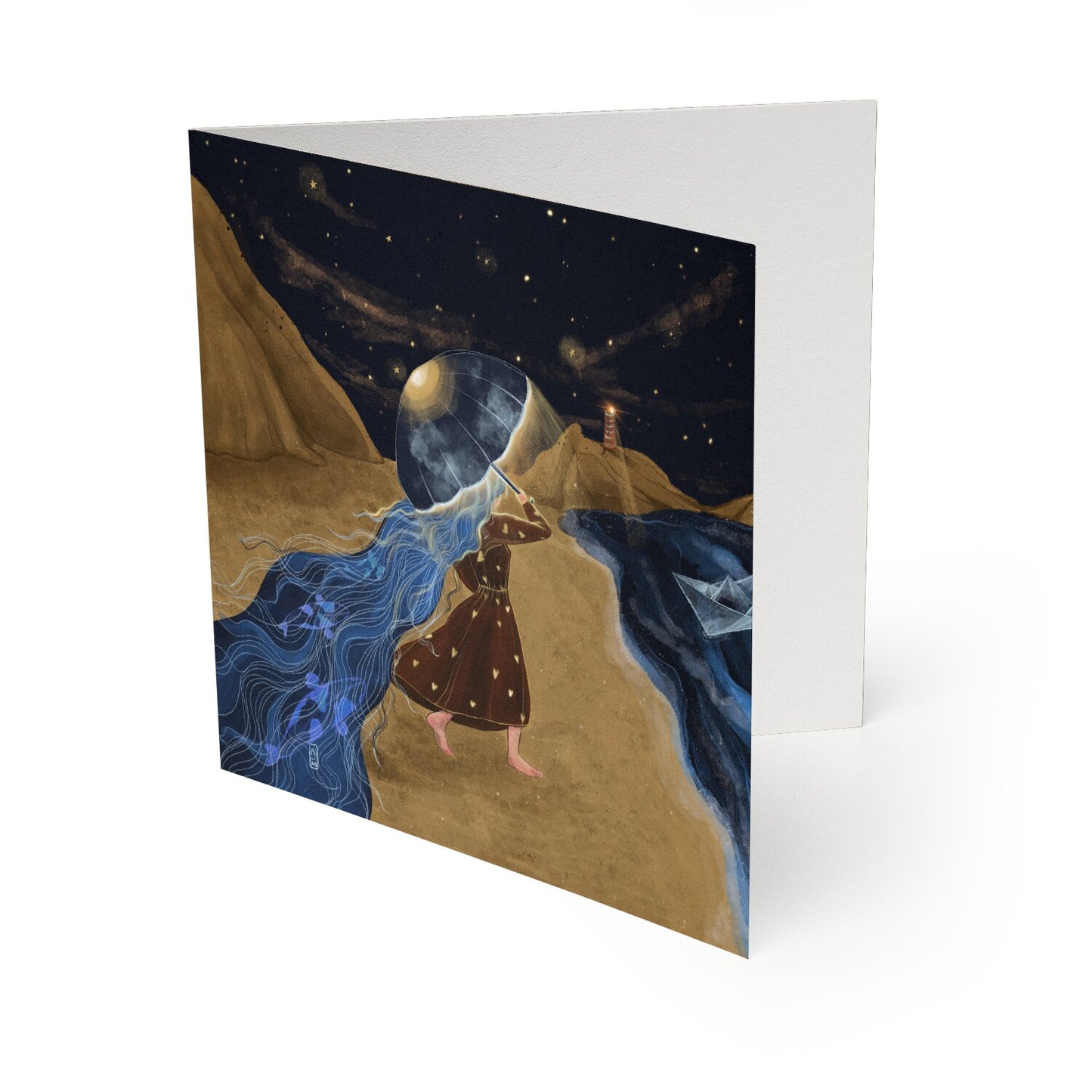 Postcard - Dawn, Two Lovers, Night and Day